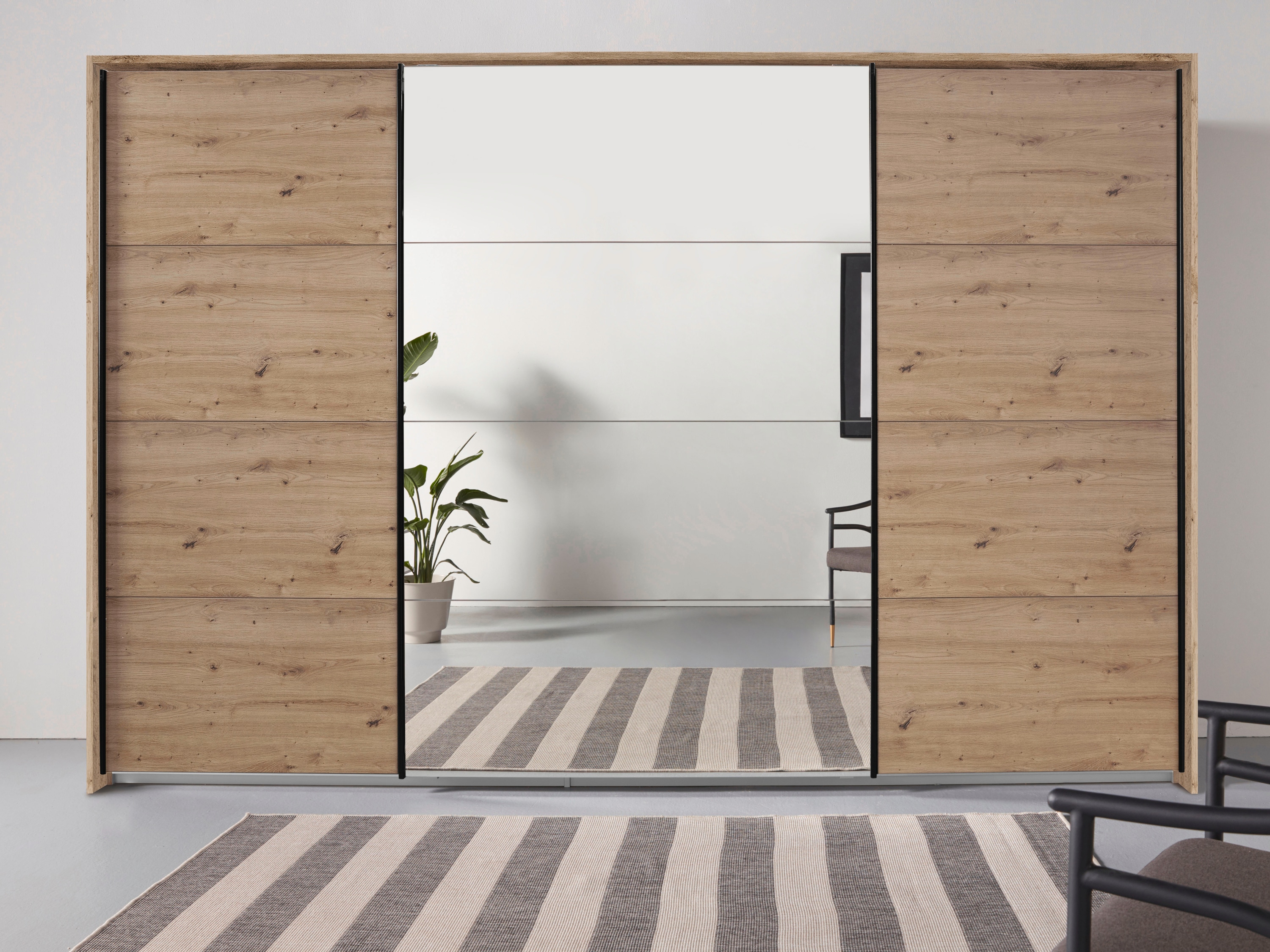 OTTO home 1100000002199 "Mehrzweckschrank Aktenschrank Möbel Mietswohnung Schlafzimmer OTELI" Breiten 211/278/323/368 cm Höhen 214/233 cm, inkl. Passepartout optional mit Beleuchtung MADE IN GERMANY