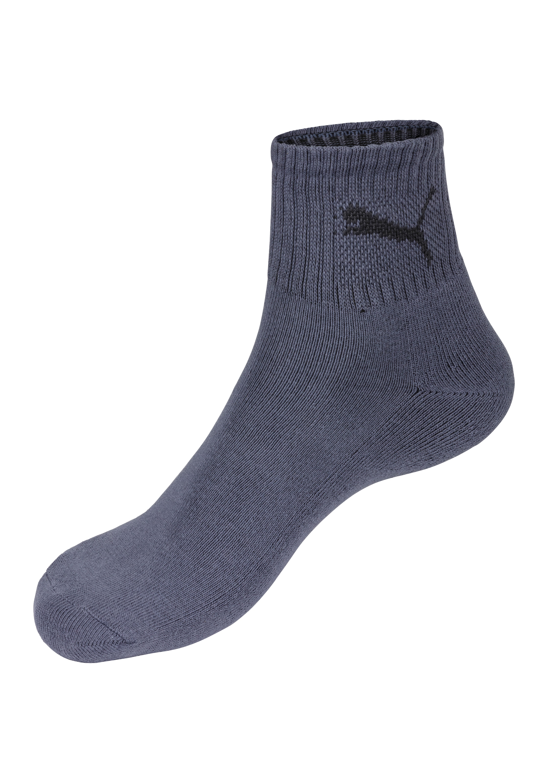 PUMA Sportsocken »short crew«, (3 Paar), gepolsterte Frottee-Sohle, atmungsaktiv