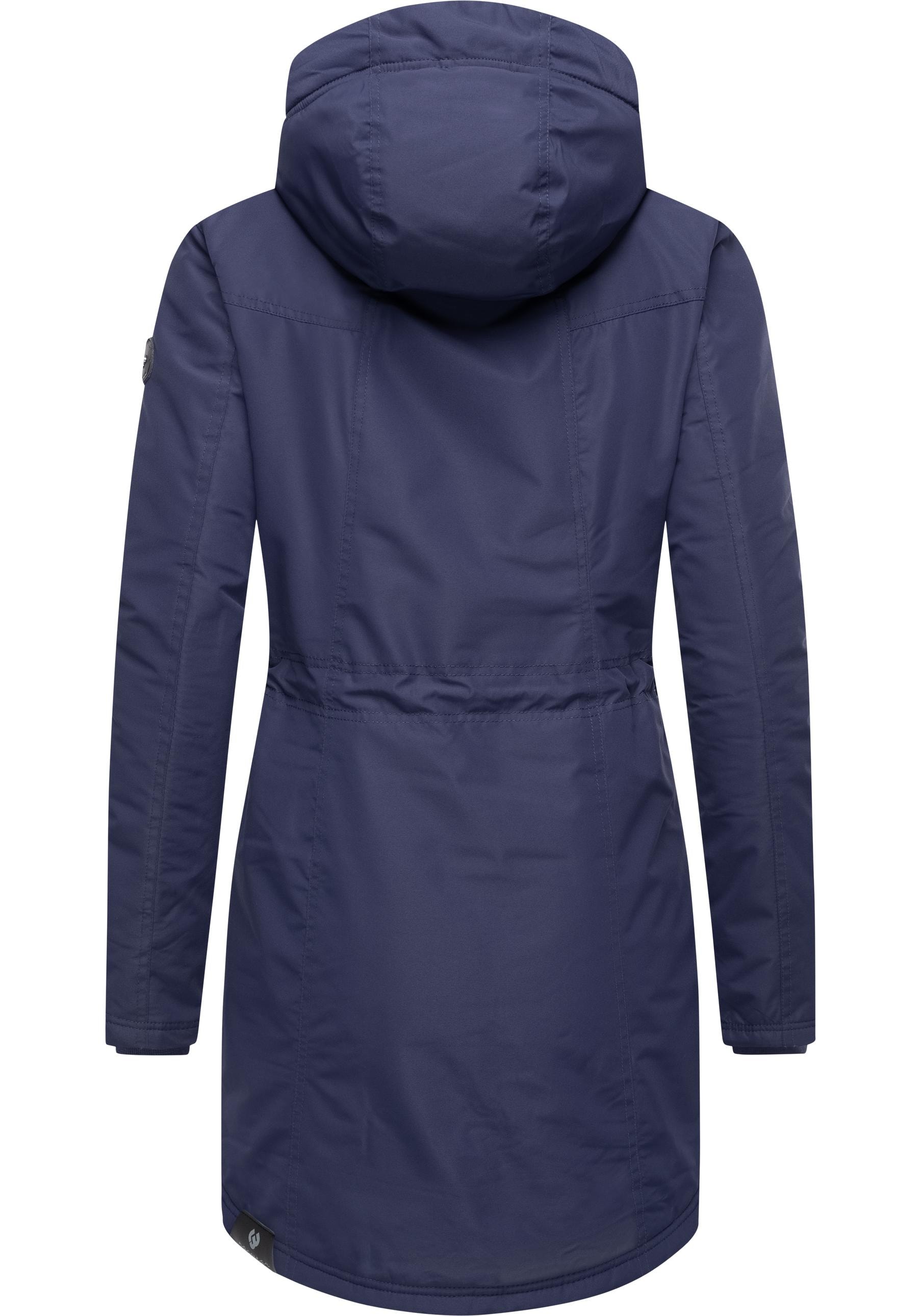 Ragwear Wintermantel »Elsien«, wasserdichter Winterparka mit Teddyfell-Futter