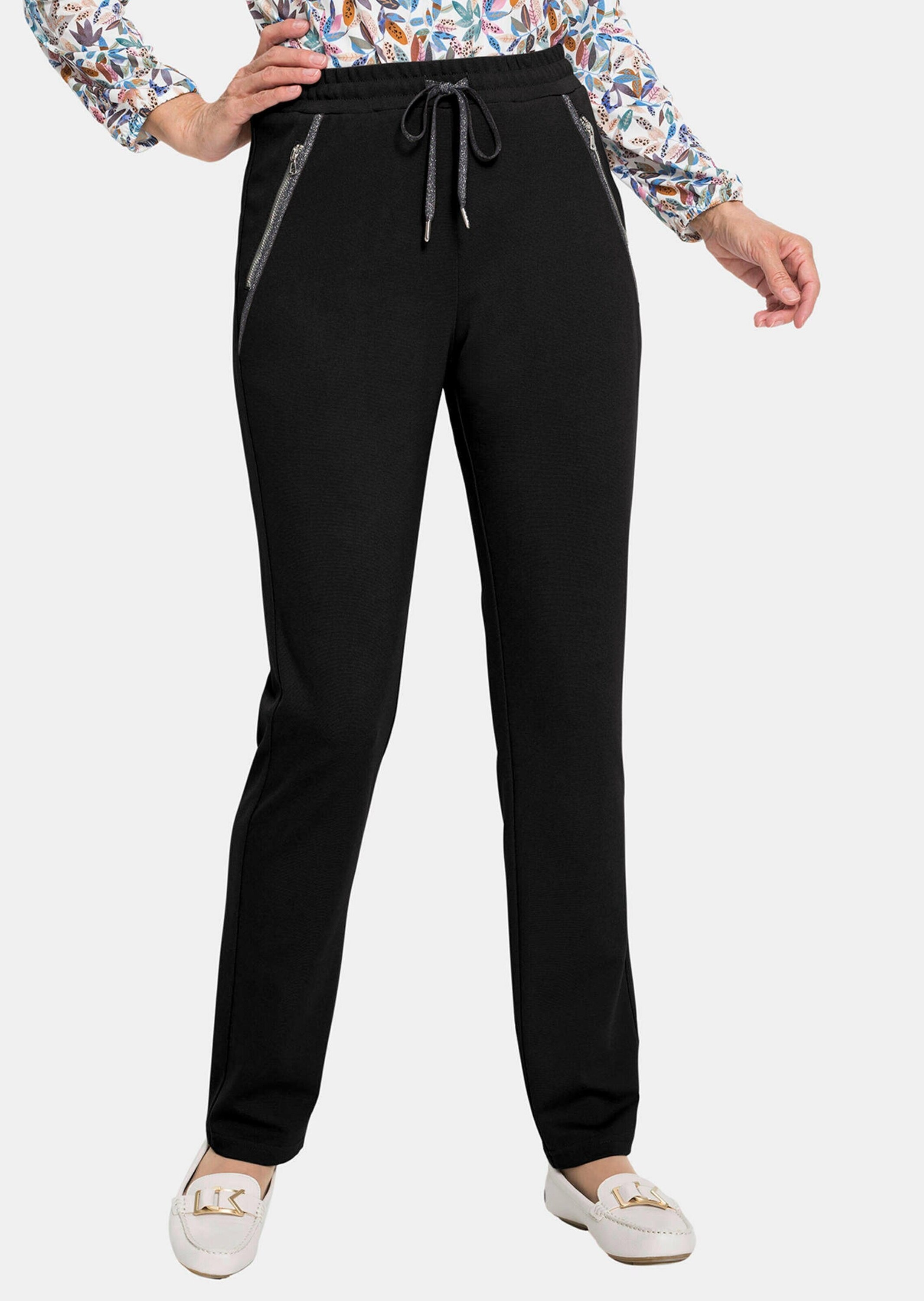 GOLDNER 2-in-1-Hose "Kurzgröße Elegante Joggpants SARA, hoher Bund" günstig online kaufen