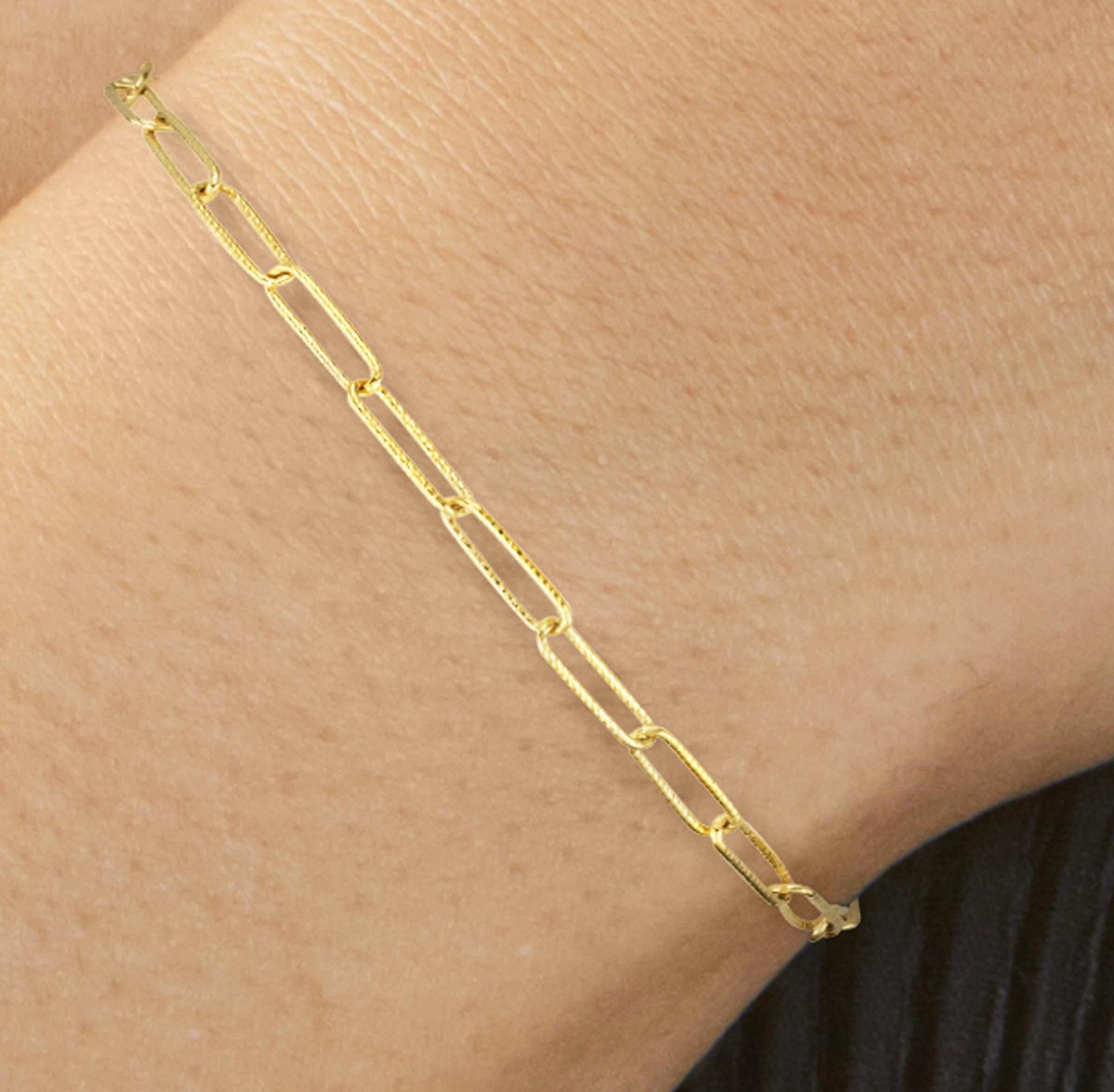 | Merano »lange Gold BAUR Armband Ankerglieder, Luigi diamantierte 585«