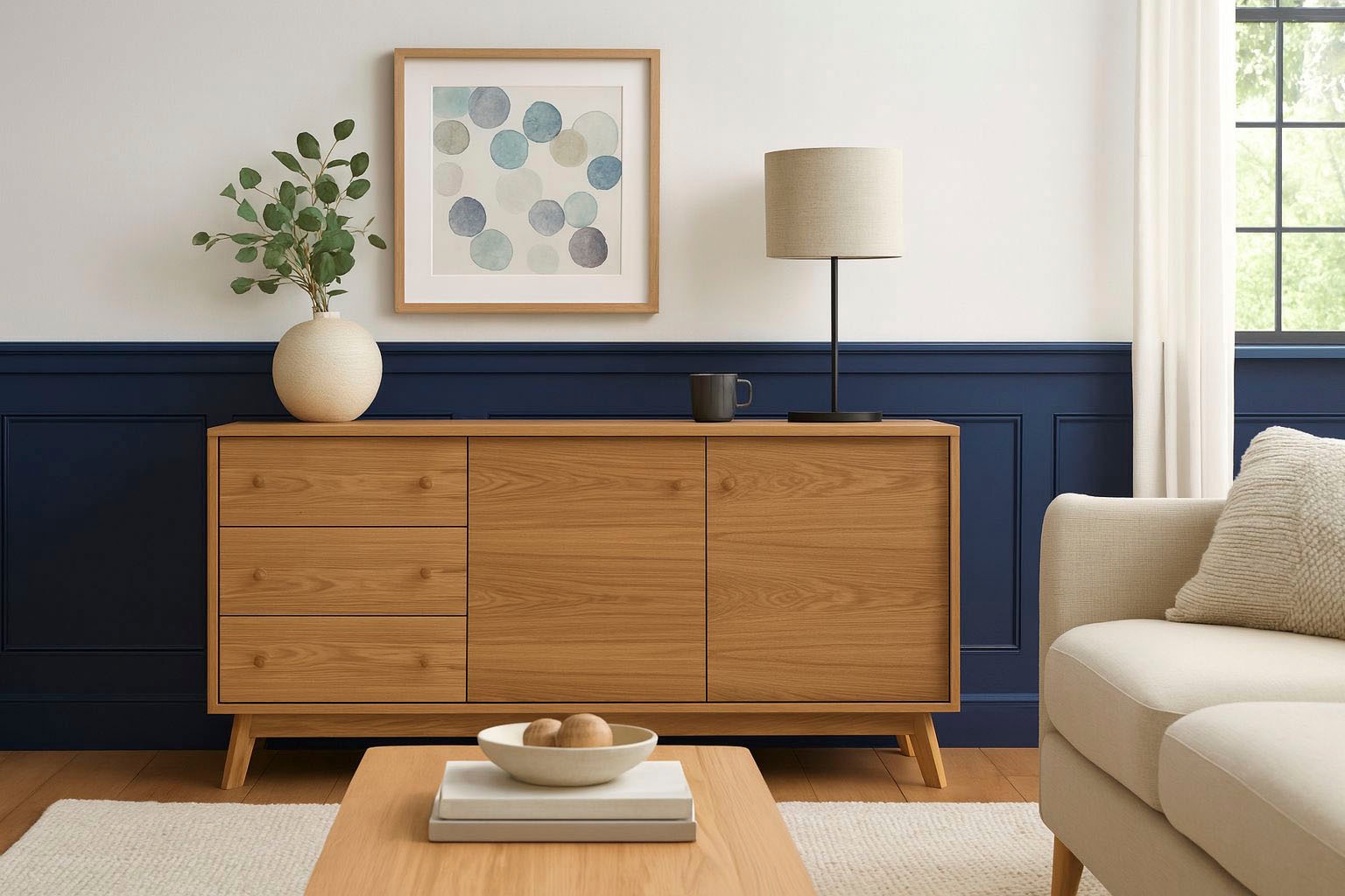 Woodman Sideboard "Bjórgvin, Kommode, Anrichte" Kommode, Breite 150 cm, im skandinavischen Design, FSC
