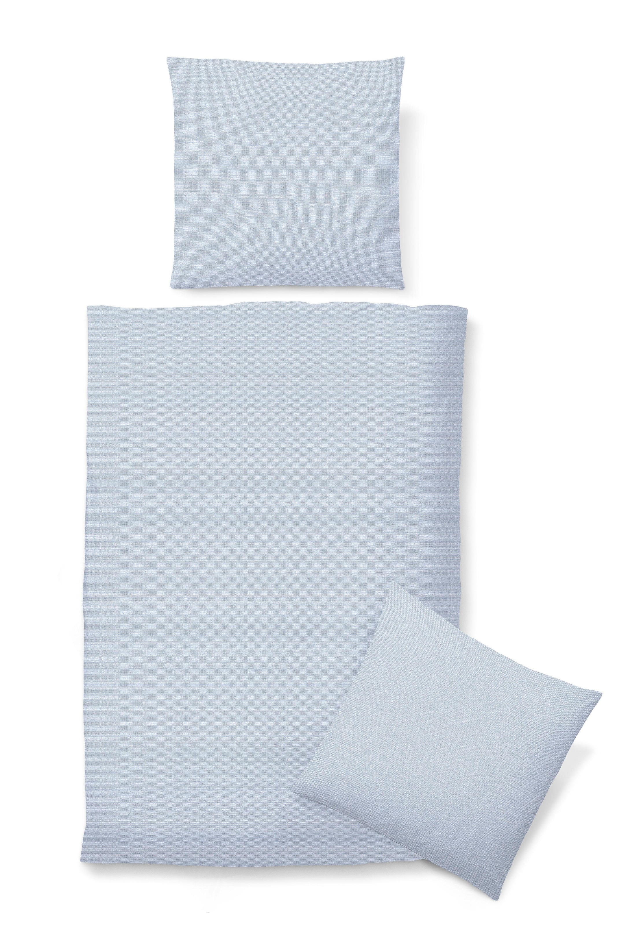 Biberna Bettwäsche "Romy" 2 Stk. feine Streifen in Uni-Optik und kochfest günstig online kaufen