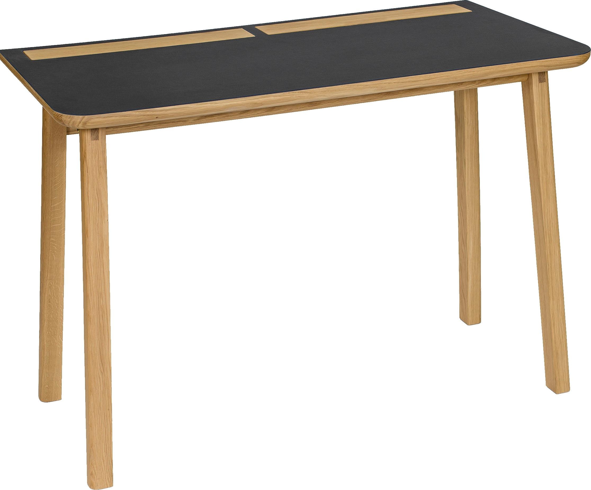 Woodman Schreibtisch "Mati", mit zwei Ledertaschen an der Seite des Tisches günstig online kaufen