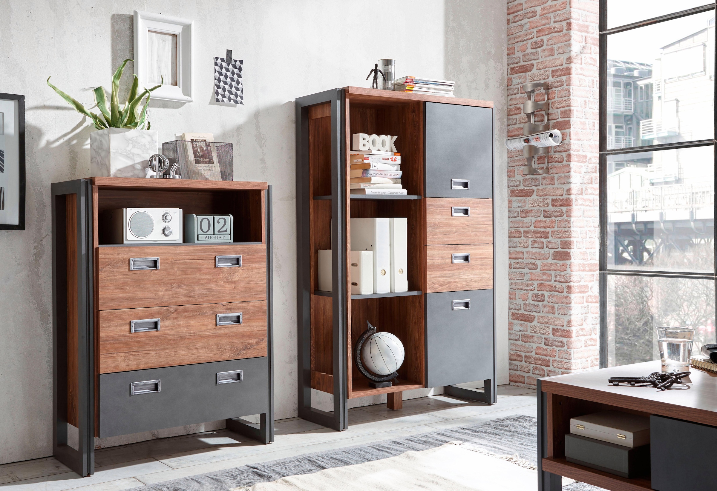 Home affaire Highboard »Detroit«, Höhe 140 ca. cm