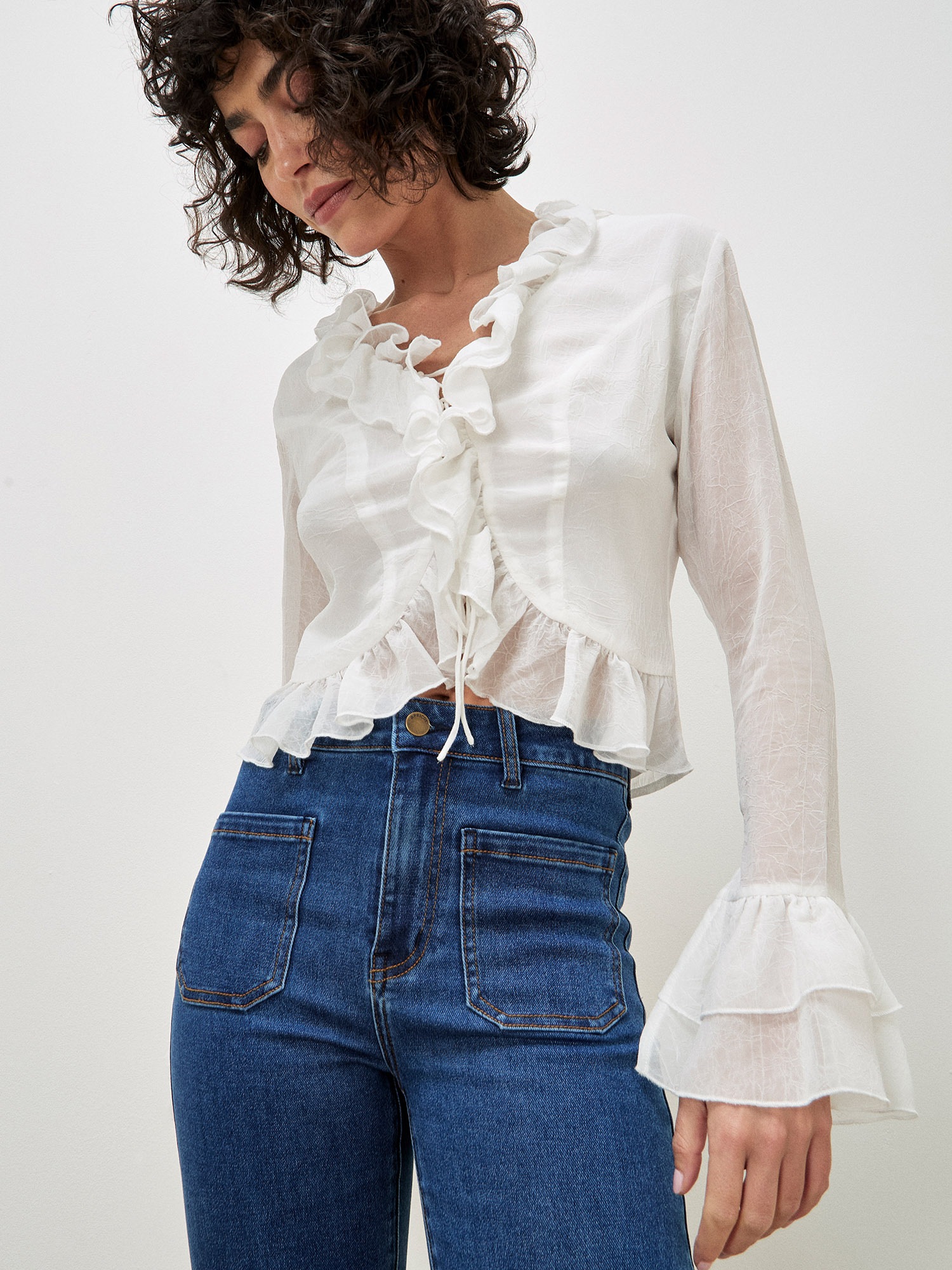 Apricot Weite Jeans »Luci Flare Jeans« mit Patch-Taschen vorne