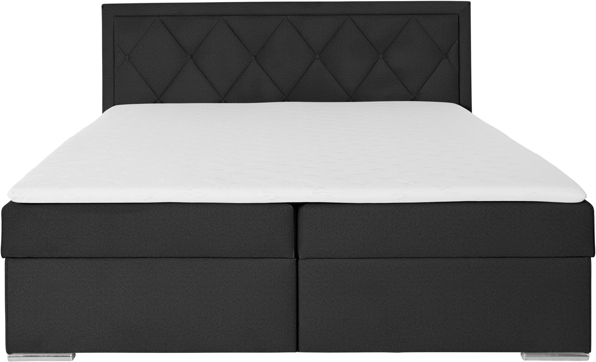 Leonique Boxbett »Alfie, Bestseller, wahlweise mit Bettkasten«, mit Knopfheftung im Kopfteil, H2, H3 und H4 wählbar