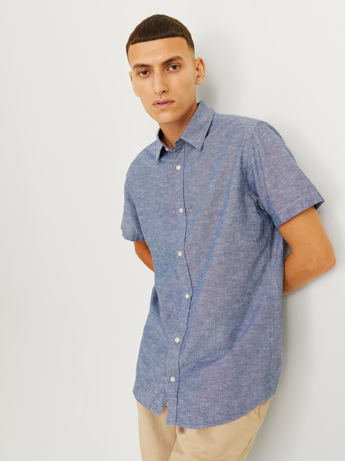 Jack & Jones Kurzarmhemd "JJELINEN BLEND SHIRT SS SN" günstig online kaufen