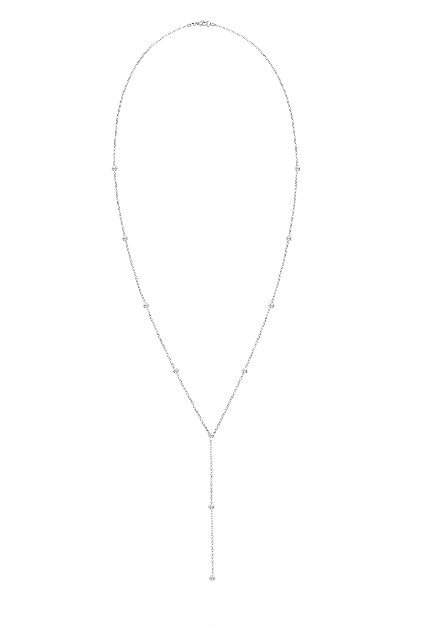 Collierkettchen ELLI "Y-Kette 925 Silber, mit Kristallen von Swarovski" Gr. 45, silber, Halsketten, Damen, 45,mit Steinen, Silber 925 (Sterlingsilber), L: 45 2