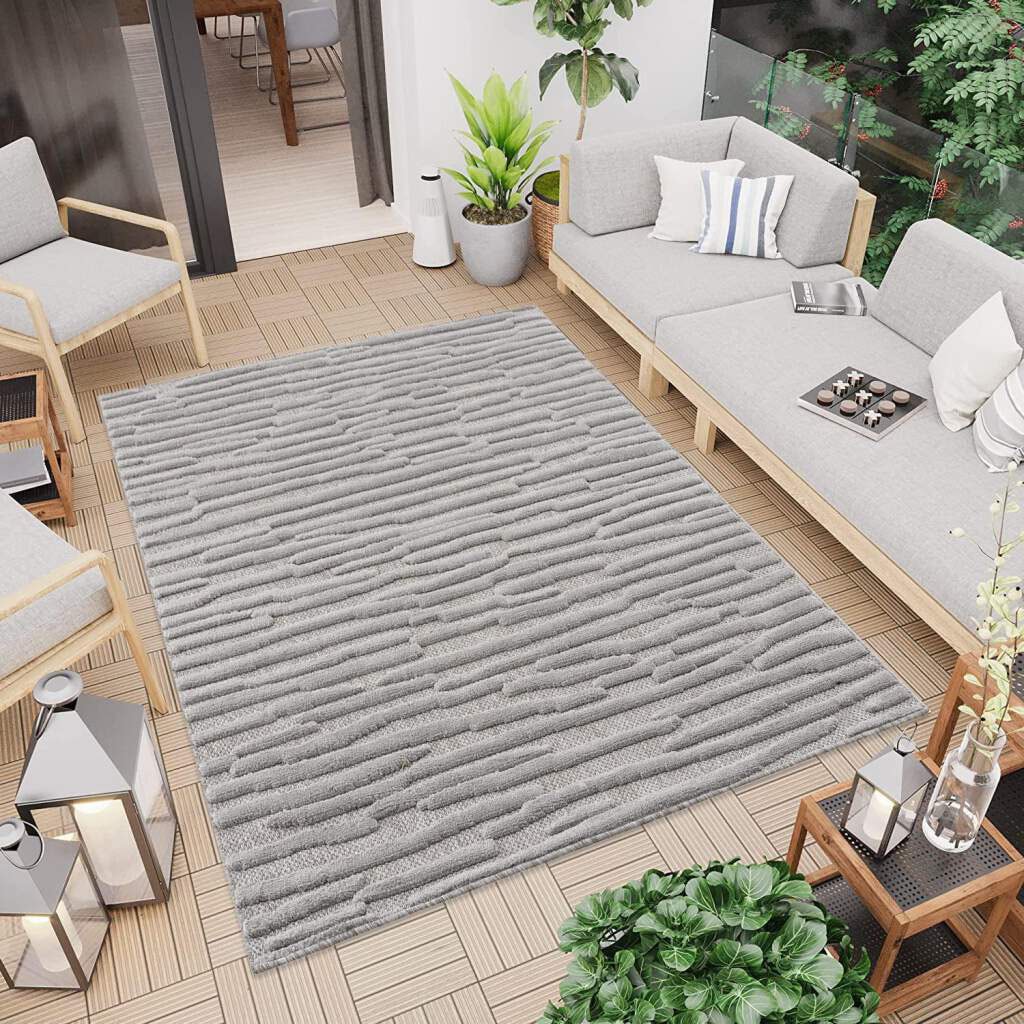 Carpet City Teppich "In-& Outdoorteppich Santorini 58394, 3D-Effekt, Streif günstig online kaufen
