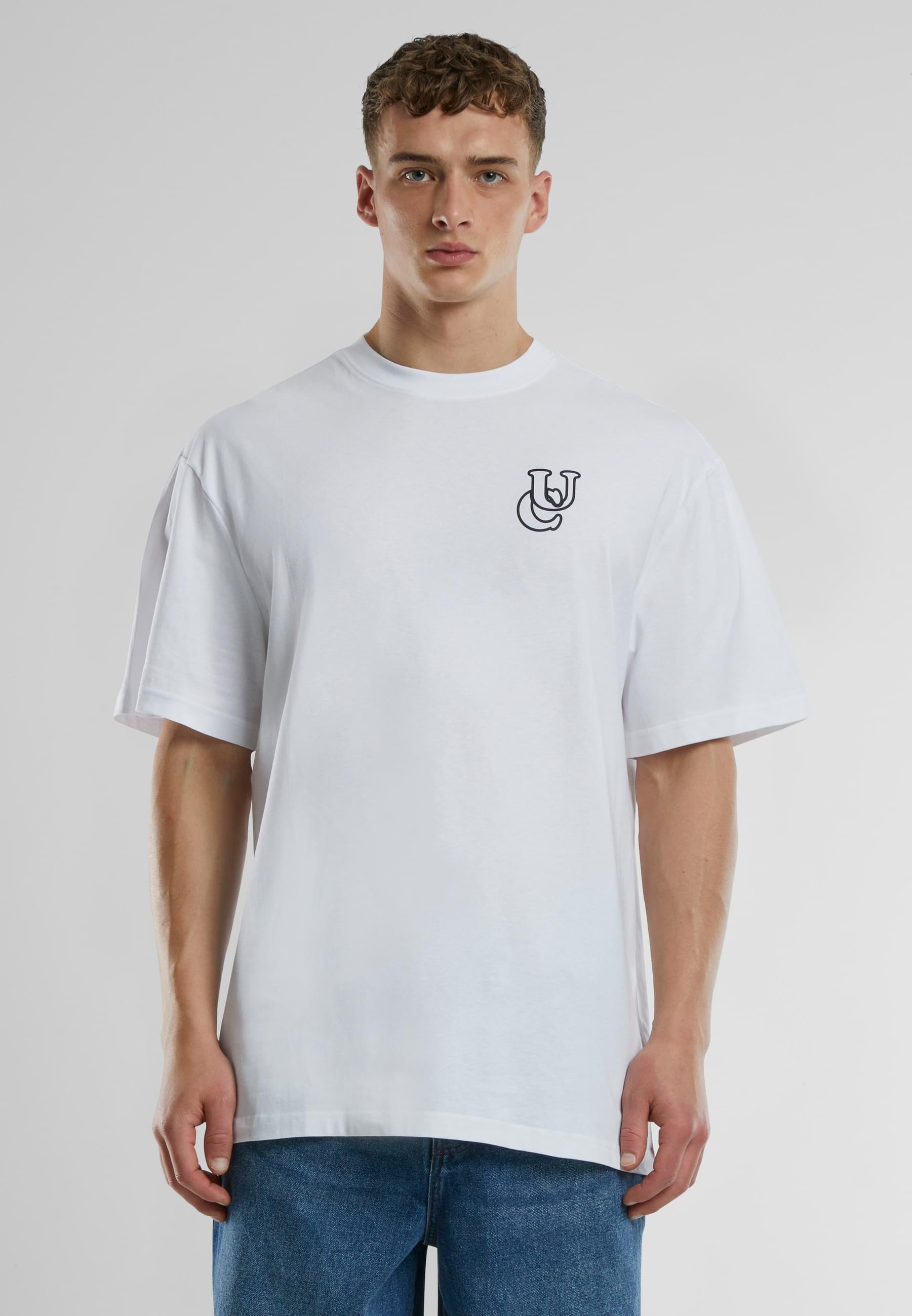 URBAN CLASSICS T-Shirt »Urban Classics UC Shiny Logo Tall Tee«, (1 tlg.)