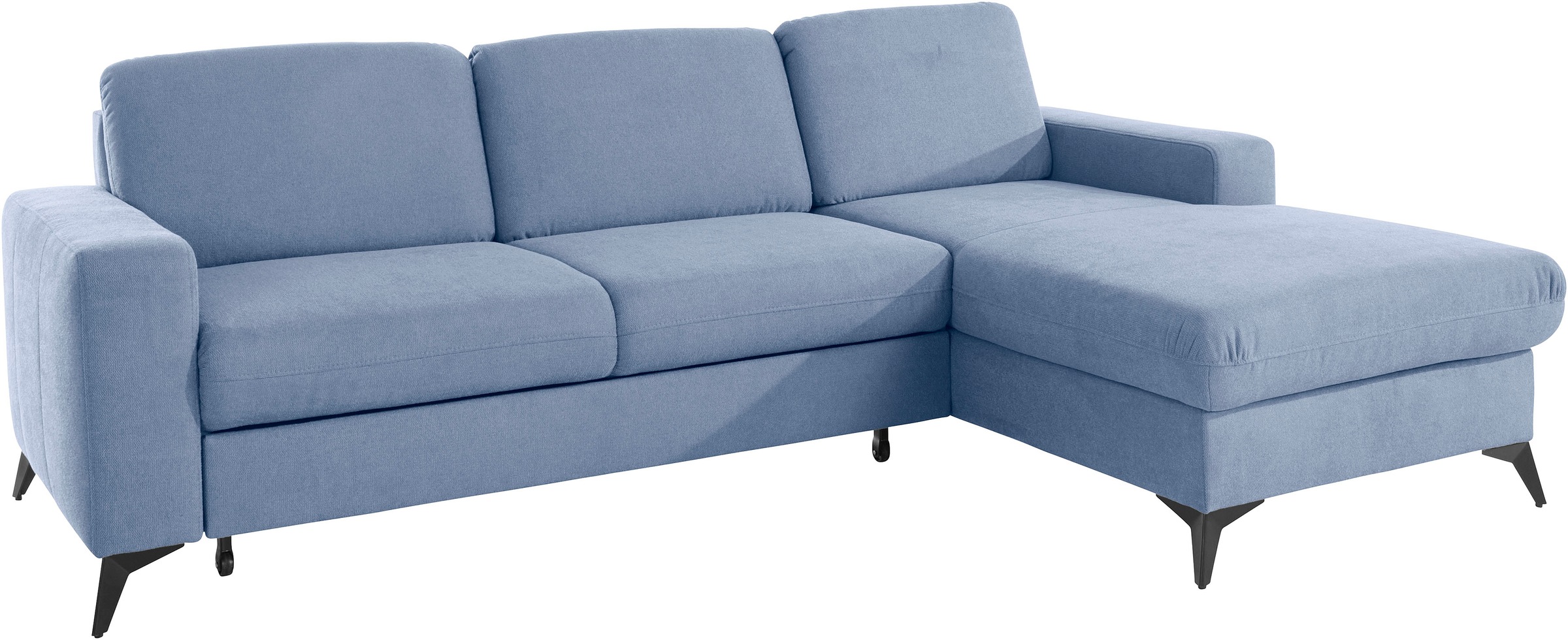 Places of Style Ecksofa »Lolland L-Form«, Wahlweise mit Bettfunktion und Bettkasten, Federkern