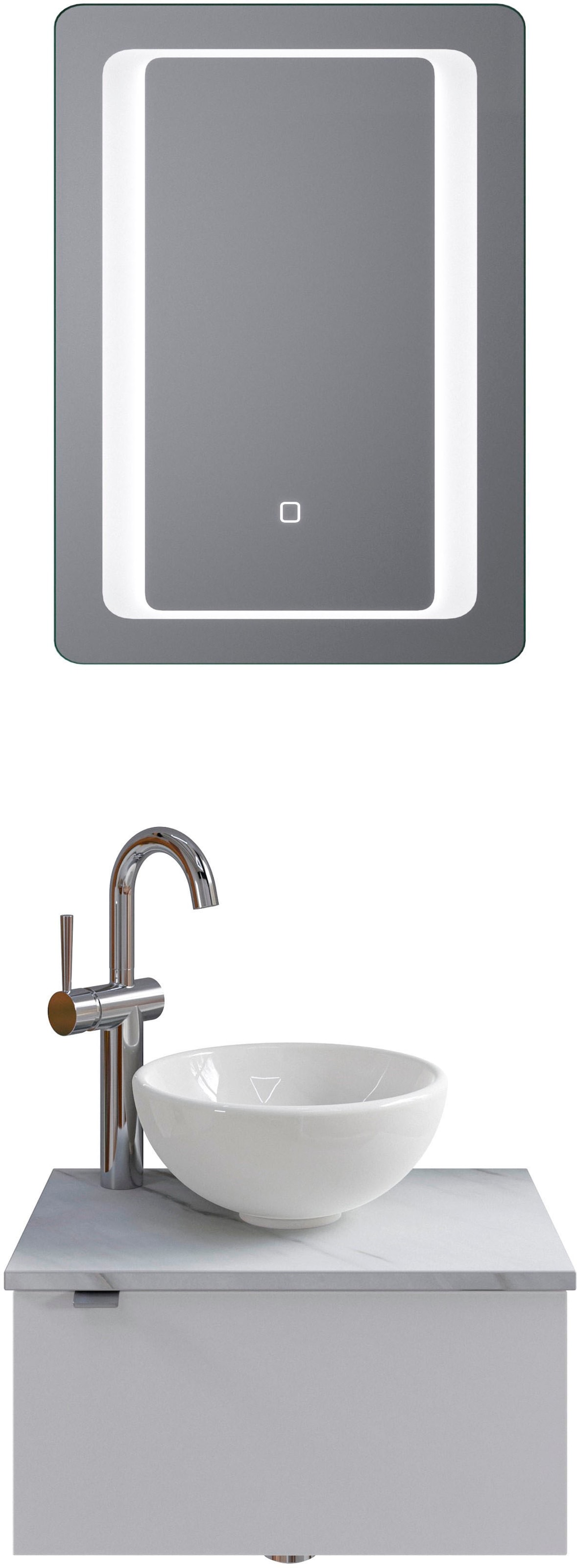 Saphir Badmöbel-Set "Serie 6915" 4 Stk. tlg. Gäste-Bad, 51 cm breit, mit LE günstig online kaufen