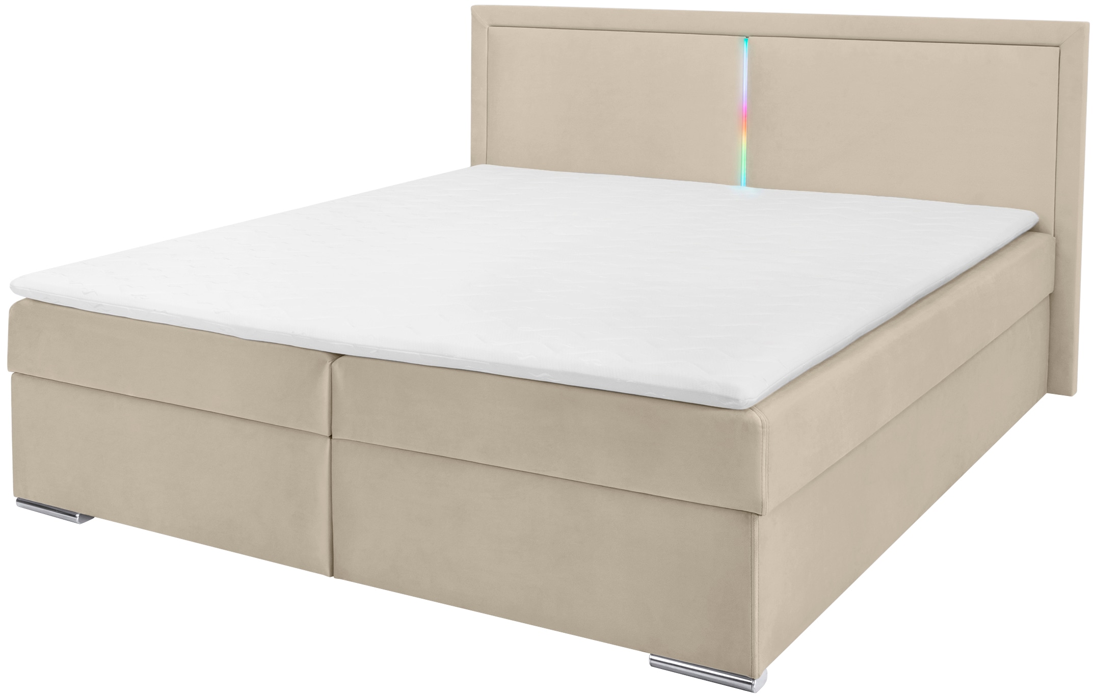 COLLECTION AB Boxbett »Athena«, Inkl. LED-Beleuchtung, Topper und Stauraum