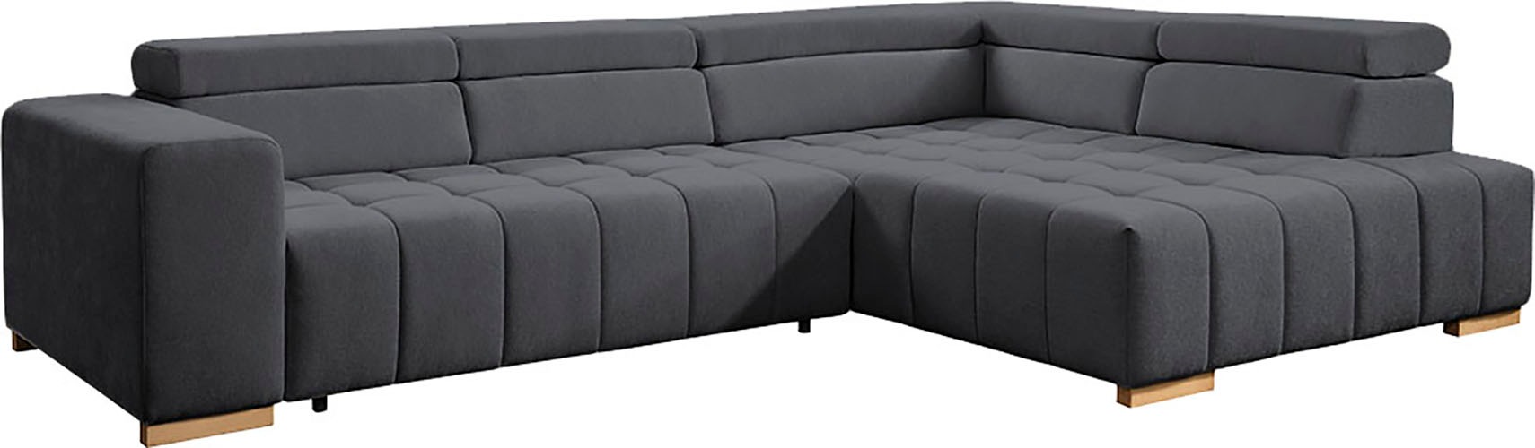 Thumbnail - exxpo - sofa fashion Ecksofa "Elianos, hoher Sitzkomfort, aufwendige Kreuzsteppung im Sitz, L-Form" Kopfteile & Sitztief...
