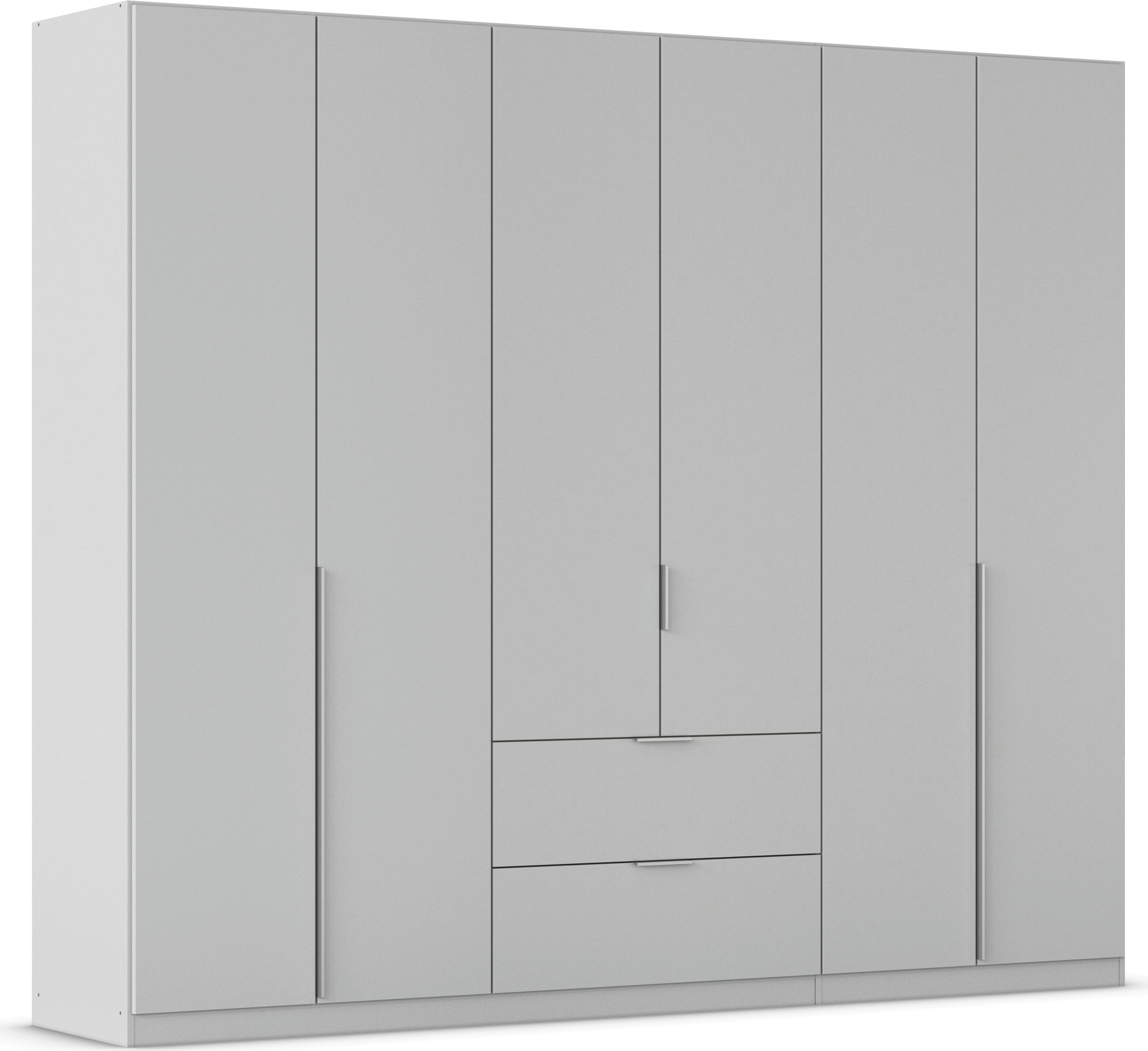 OTTO home Drehtürenschrank "Kleiderschrank Schrank Garderobe AGORDO mit Dekor- oder Hochglanzfront" in zwei Griff-Farben, Breite 271 cm, mit Außenschubkästen, Serie in 7 Breiten und 2 Höhen MADE IN GERMANY