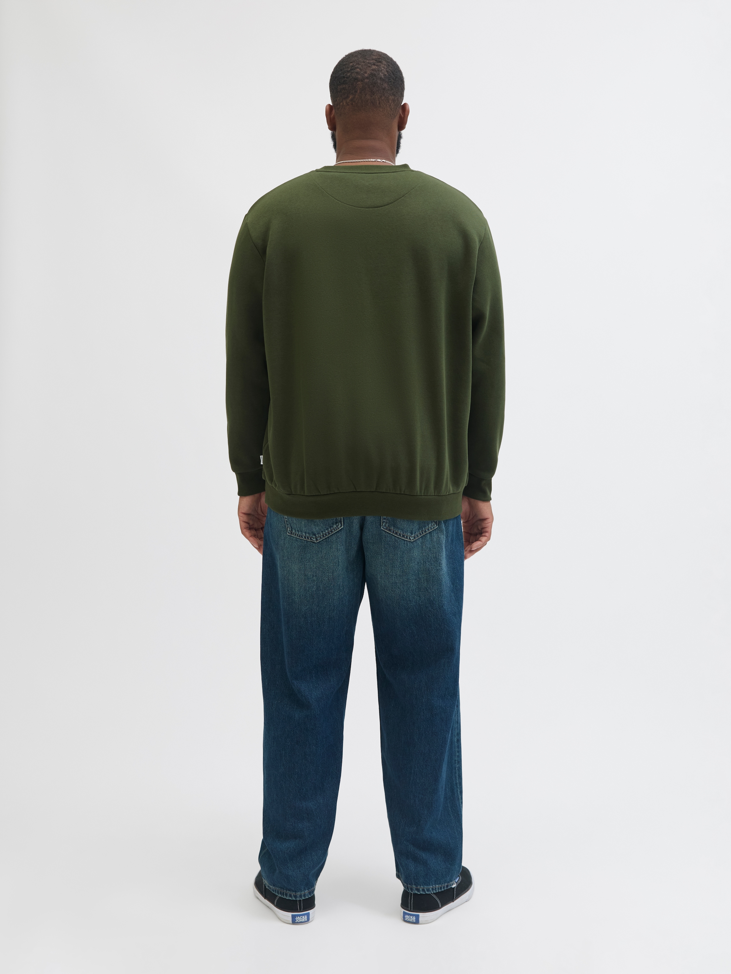 Jack & Jones PlusSize Sweatshirt »JJEBRADLEY SWEAT CREW NOOS PLS«, mit Rippbündchen