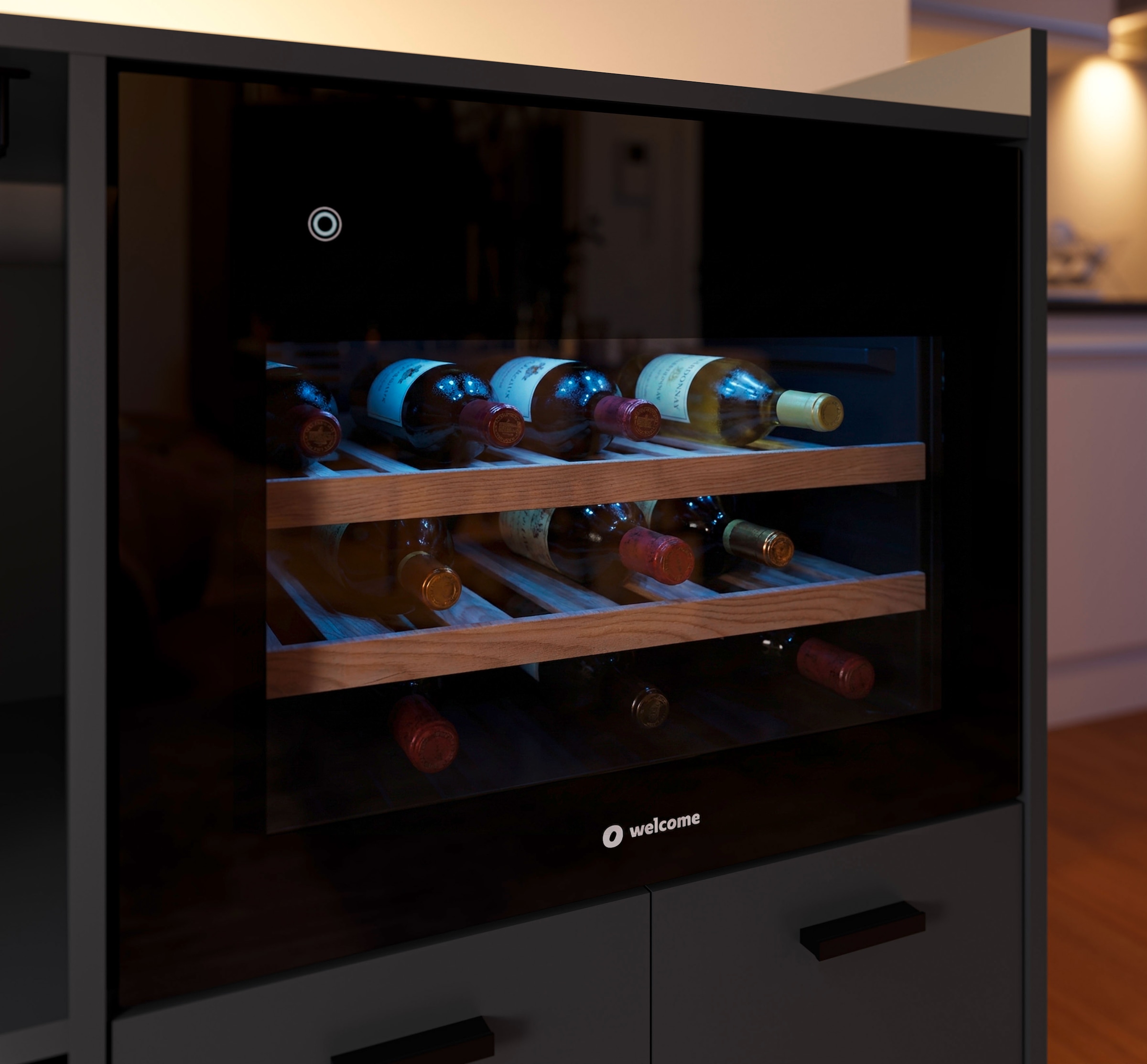 BASIC by Balculina Weinschrank »Tarent B/H/T 90x105x58 cm« Breite 90 cm, wahlweise mit Weinkühler