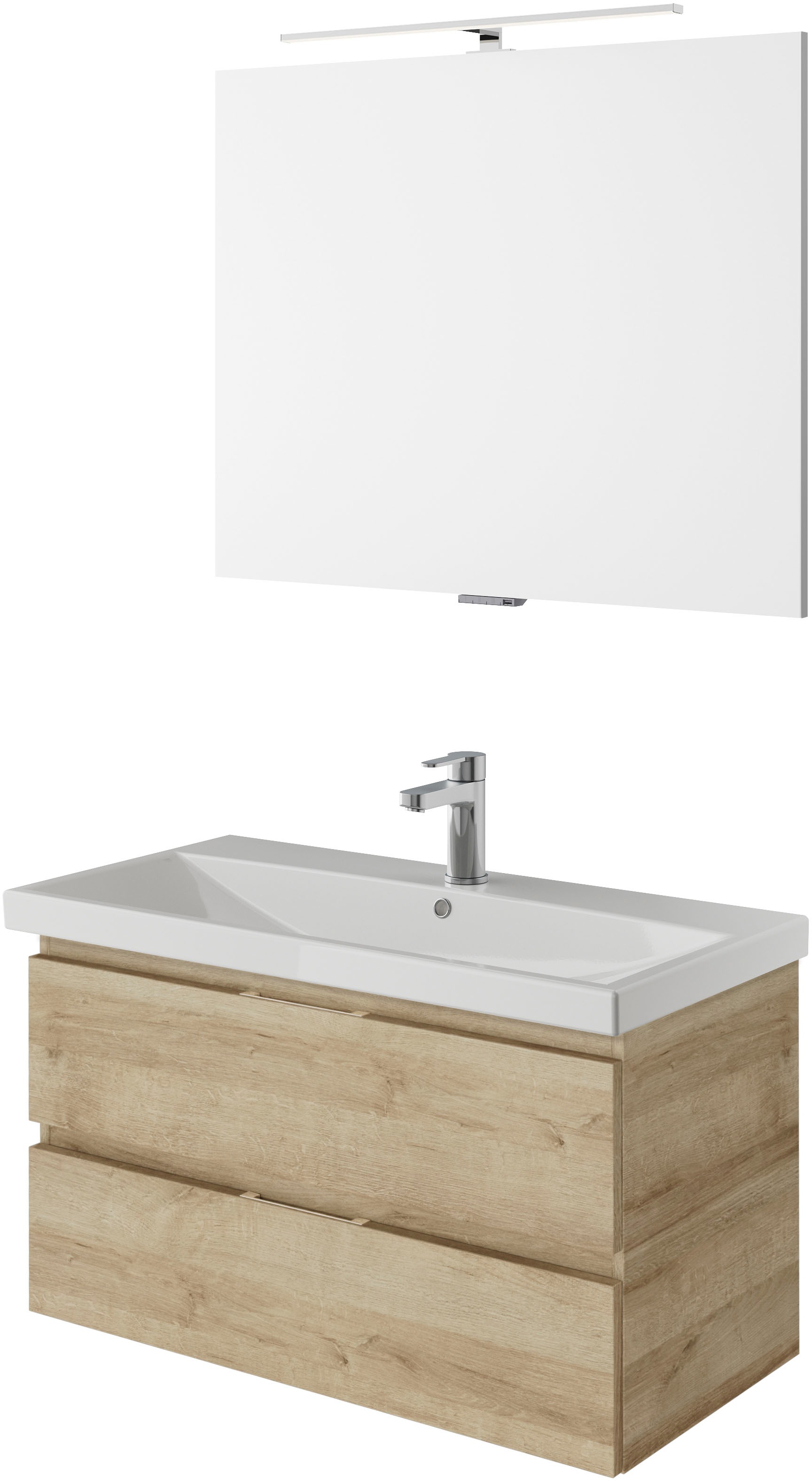 Saphir Badmöbel-Set "Serie 4035 2-teilig, Keramikwaschtisch mit LED-Spiegel günstig online kaufen
