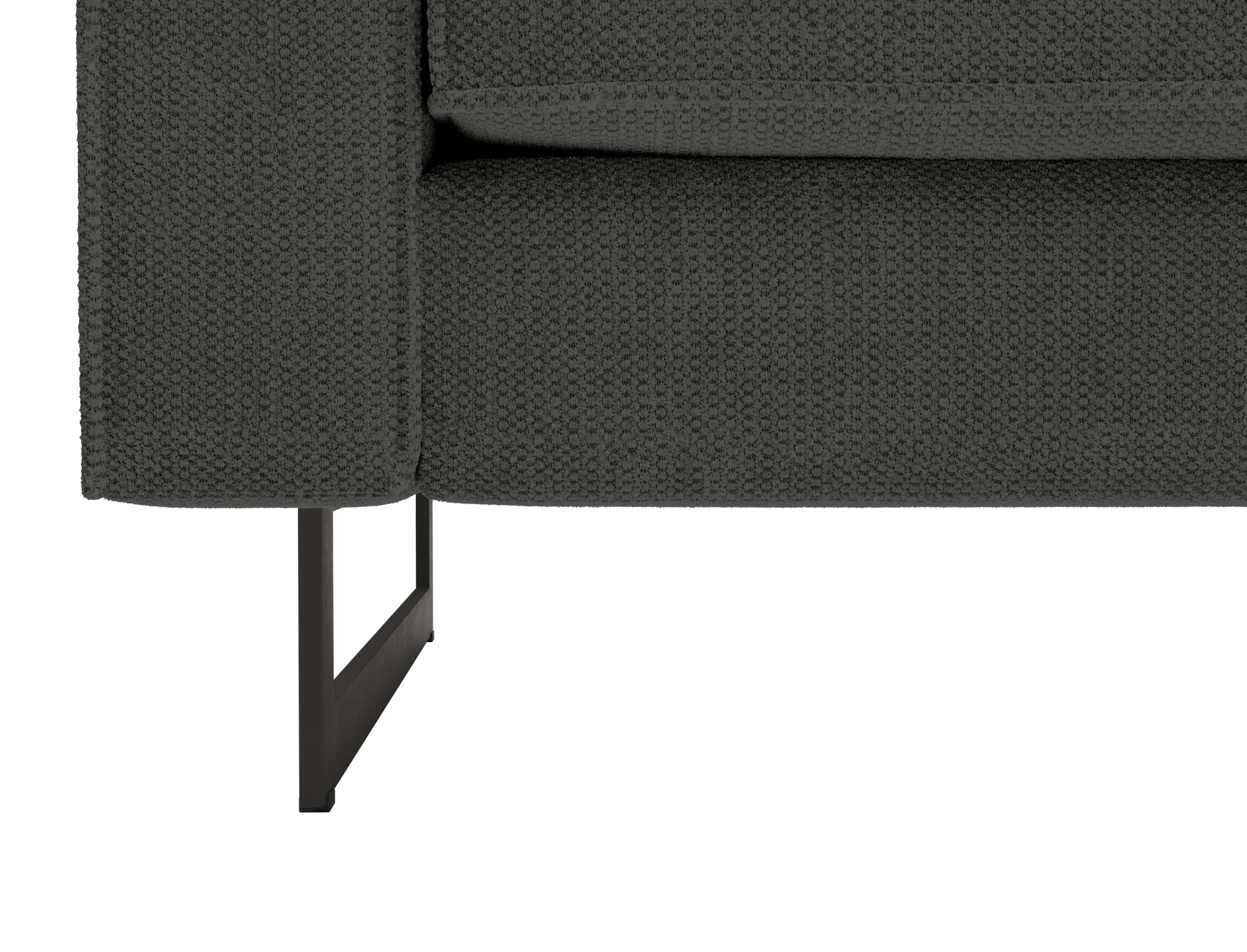 Places of Style Ecksofa »Pinto, XXL, 250/290 cm, langer Schenkel, Ottomane«, Cord, Chenille, Lederoptik, mit Keder, Metallfüße, Wellenunterfederung