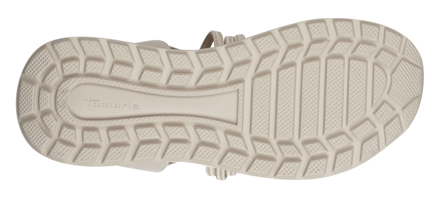 Tamaris Keilsandalette, Plateau, Bequemschuh, Sandale mit elastischen, überkreuzten Riemchen