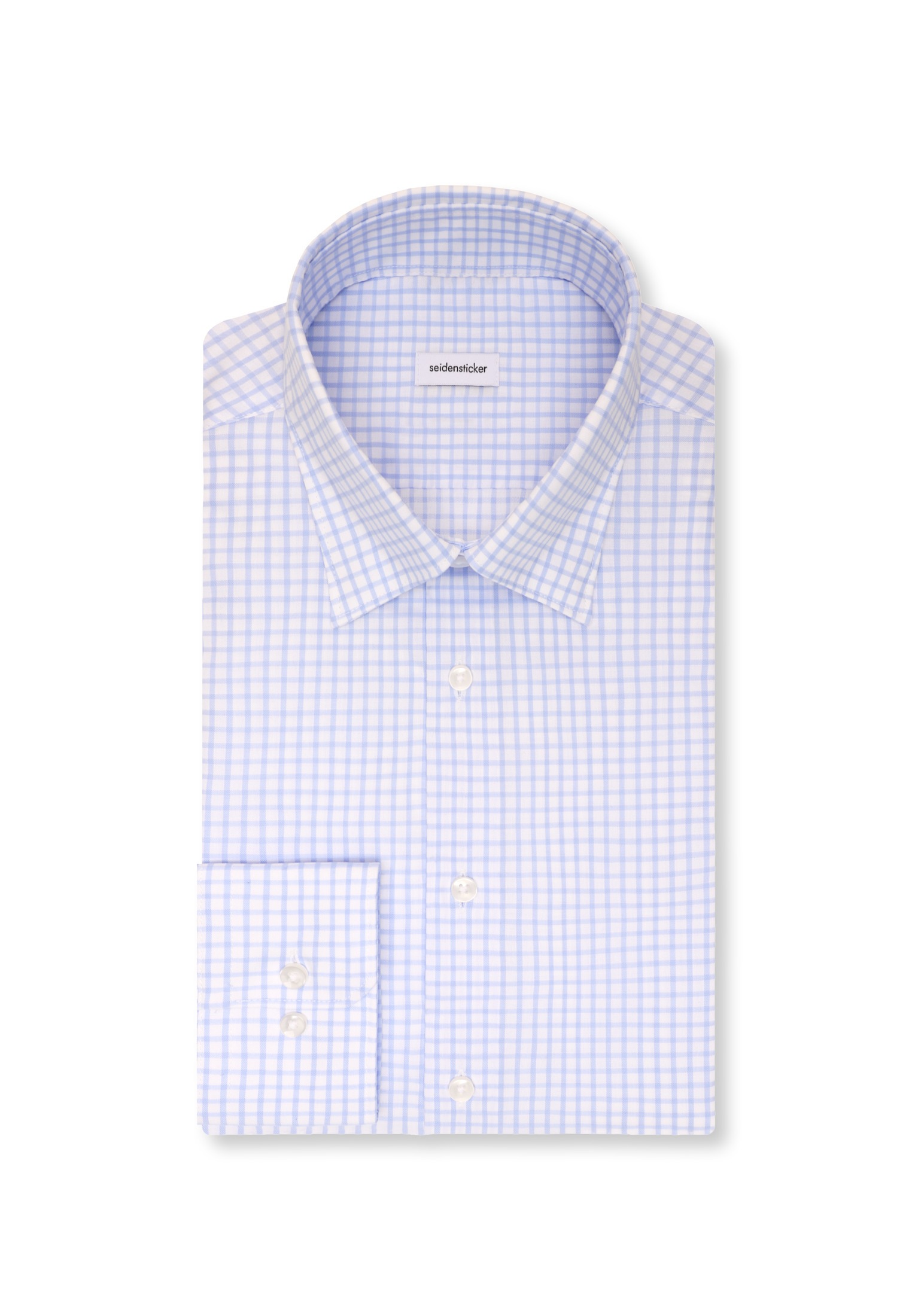 seidensticker Businesshemd »Schwarze Rose« Slim 1/1 Covered-Button-Down-Kragen Karo