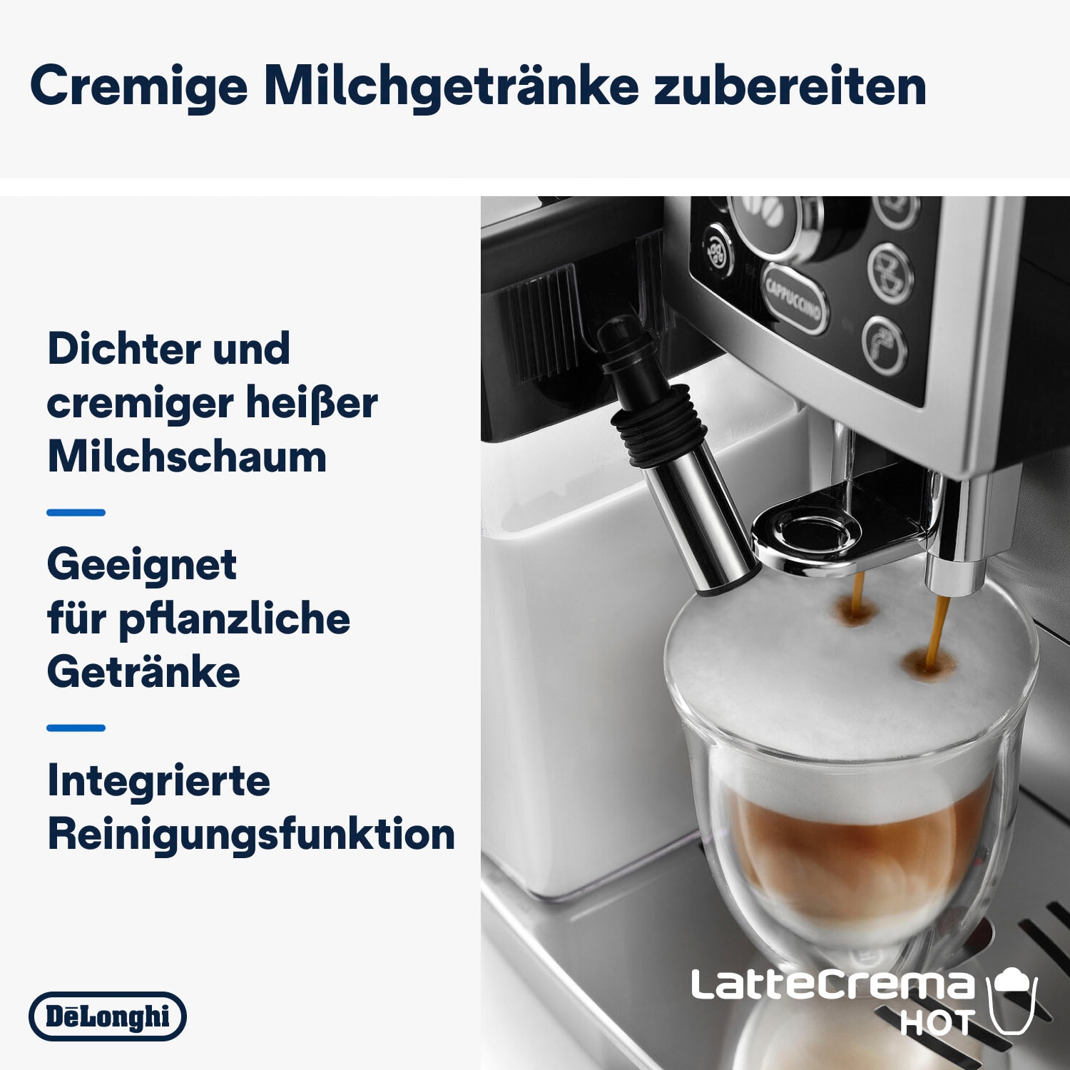 De Longhi Kaffeevollautomat ECAM 23.466.S mit LatteCrema