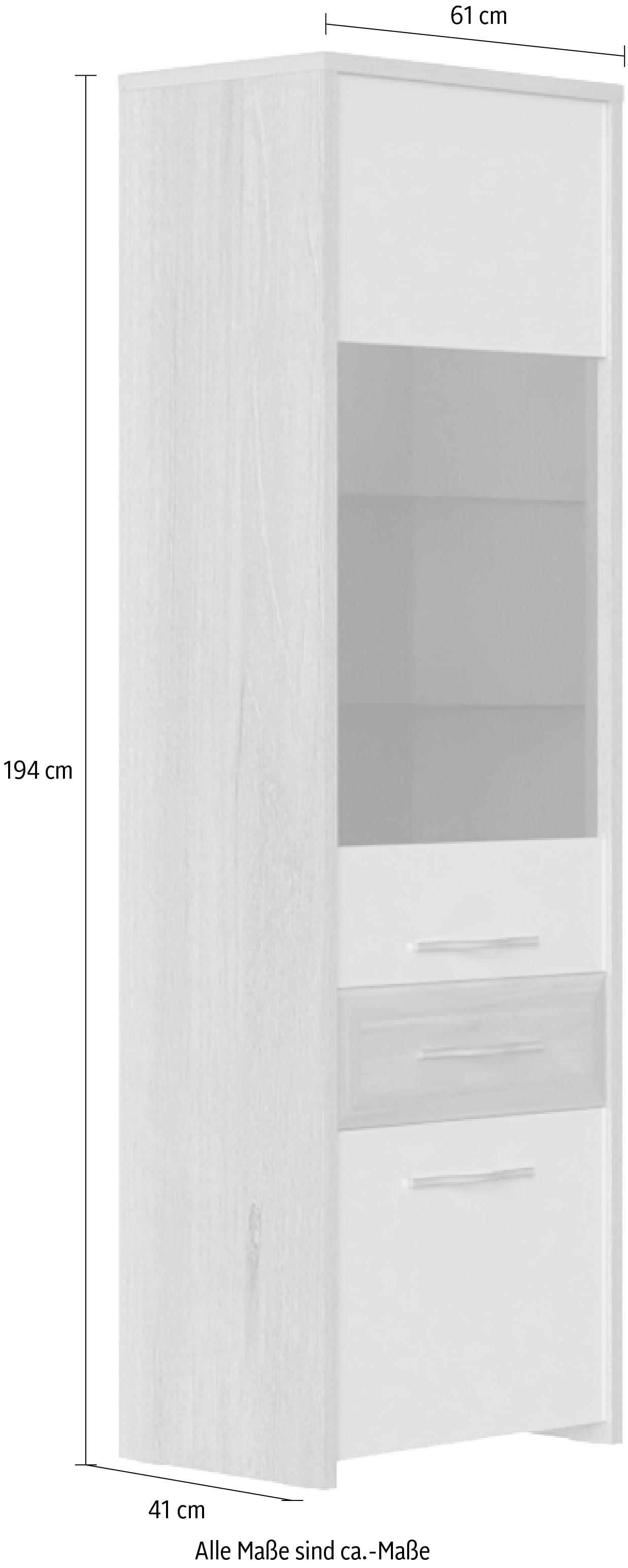 Home affaire Vitrine »Gala«, UV lackiert, kratzfest, hochglänzend, mit Beleuchtung