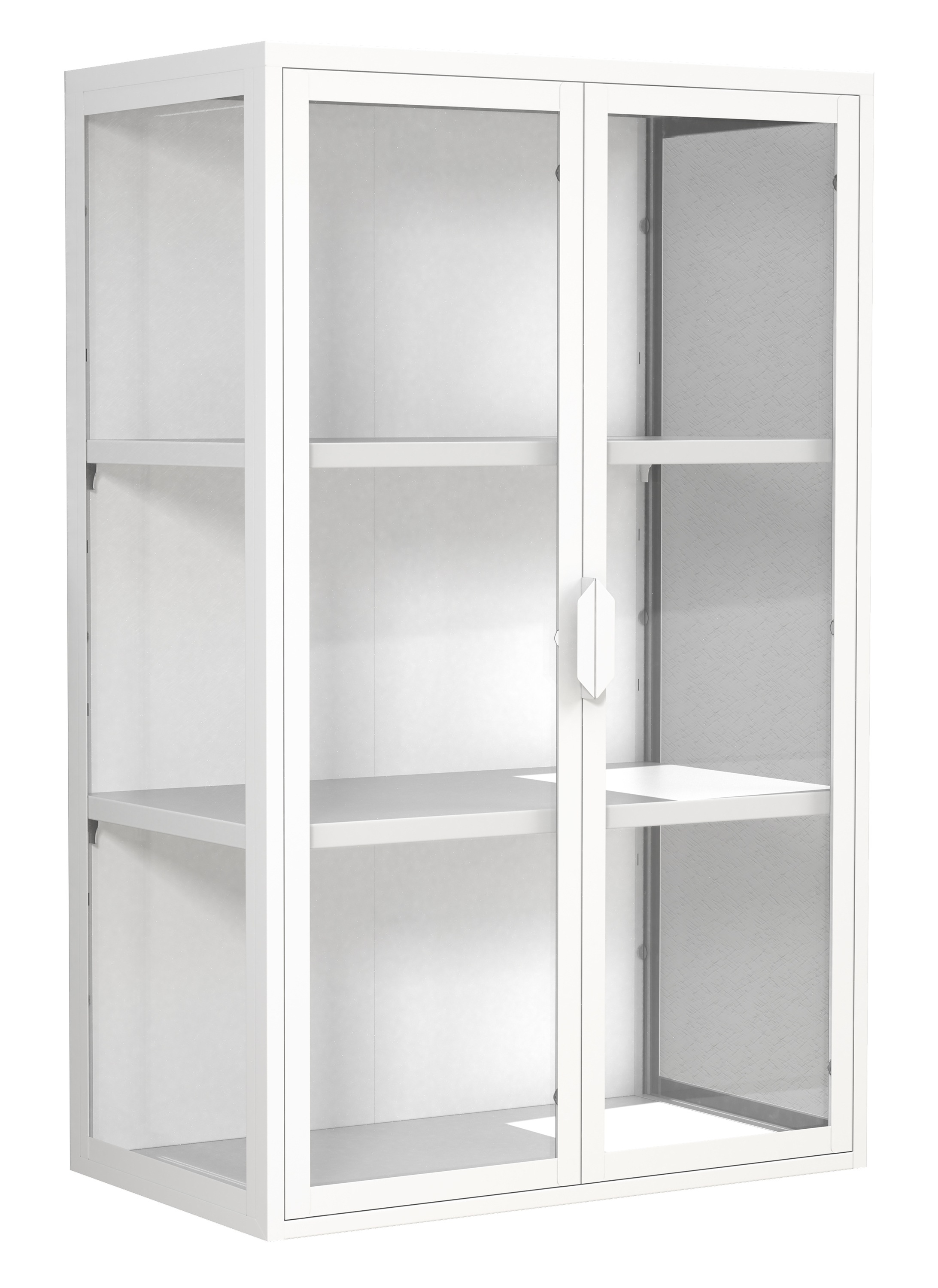 VCM Wandregal »Stahl Wandvitrine Hängevitrine Vitrine Glas Flokas«