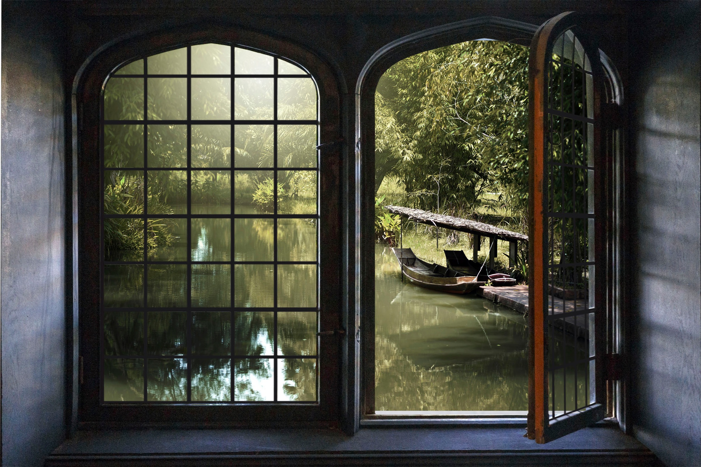 queence Wandsticker »Urwald« Wandsticker, Wandbild, selbstklebend, 3D, Fenster