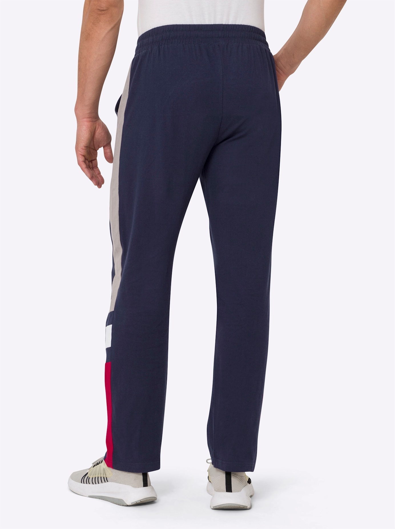 Schlupfhose CLASSIC, Herren, Gr. 48/50, Normalgrößen, blau (marine), 100% Baumwolle, gemustert, mehrfarbig, lang, Hosen Schlupfhose 3