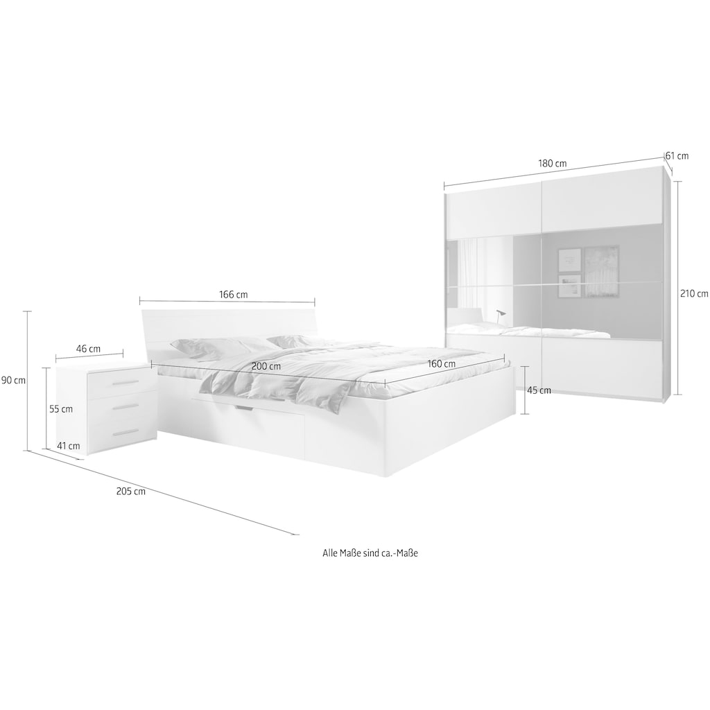 Helvetia Schlafzimmer-Set »Beta«, (4 St.)