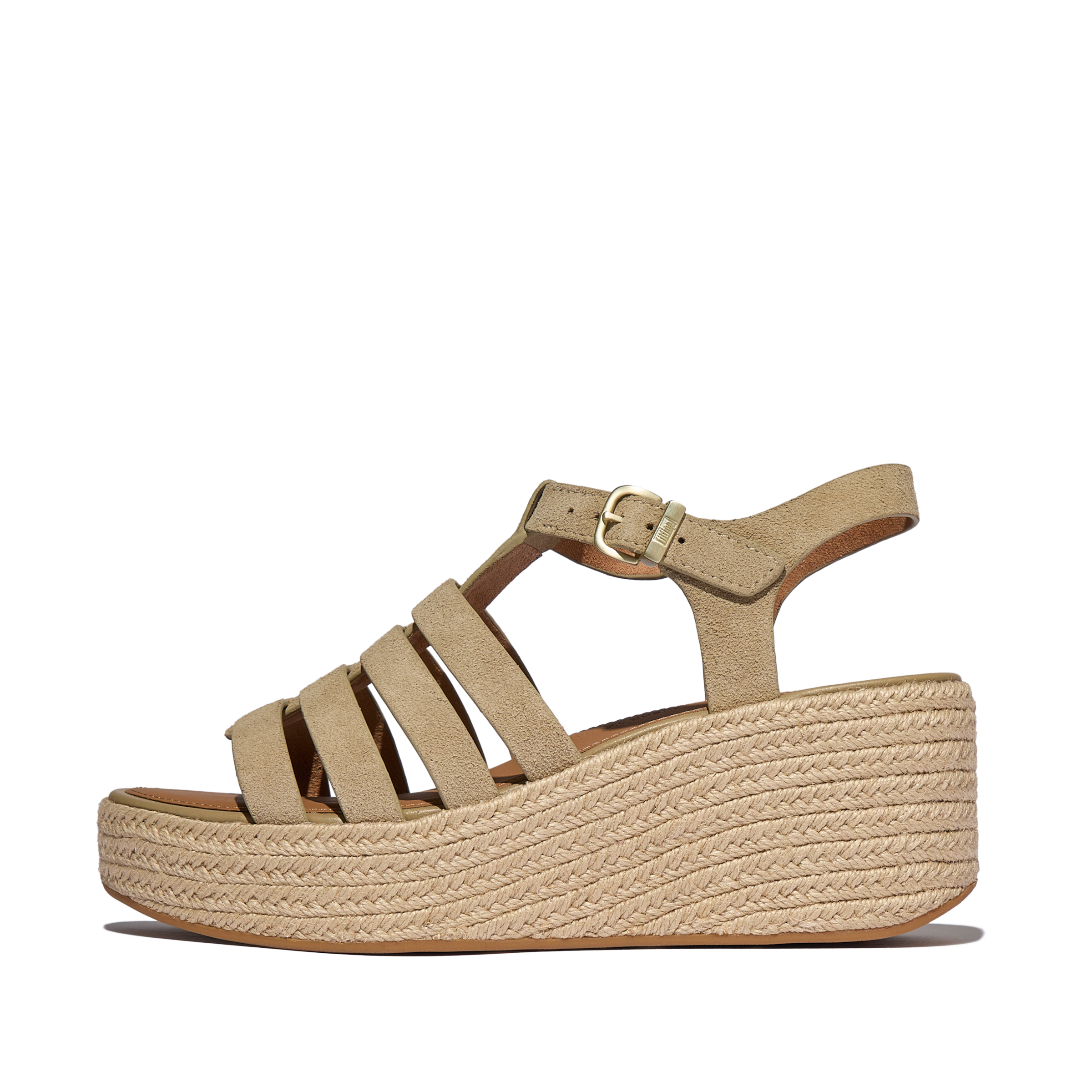 Fitflop Keilsandalette "PLATFFORMS ESPADR. SUEDE FISHERMAN WEDGE SANDALS" Plateau, Sandale, Sommerschuh mit verstellbaren Riemchen