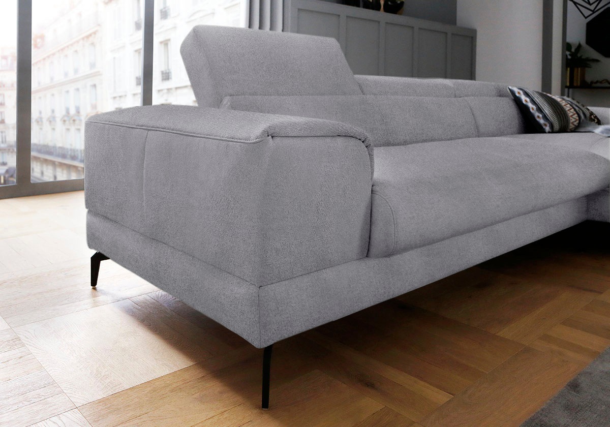 Thumbnail - W.SCHILLIG Ecksofa "piedroo, Designsofa mit tollem Sitzkomfort, L-Form", Kopfteilverstellung, wahlweise mit Sitztiefenve...