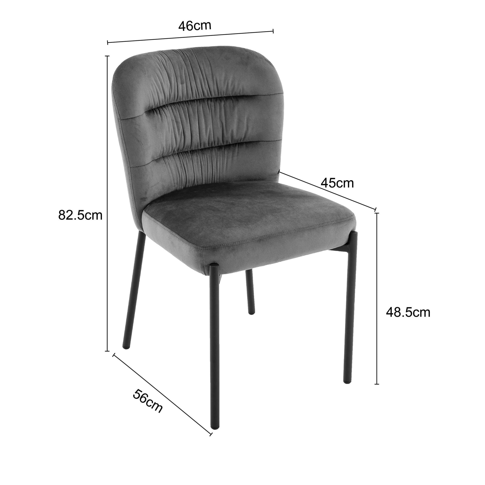 OTTO home Esszimmerstuhl »Aniene« () 2 Stk.Gepolsterte Rückenlehne und Sitzfläche, Sitzhöhe 49 cm