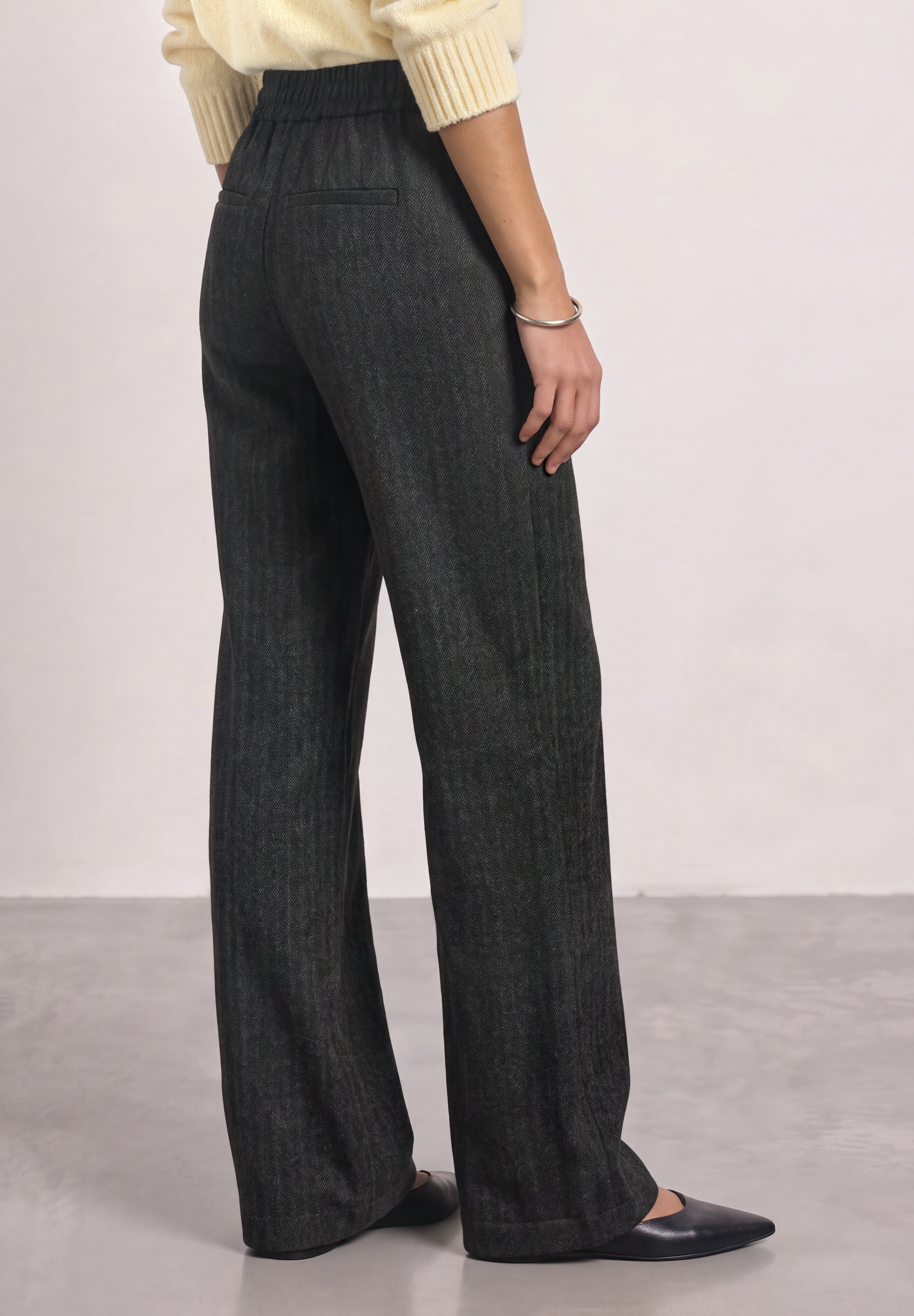 STREET ONE Stoffhose  mit Fischgratmuster