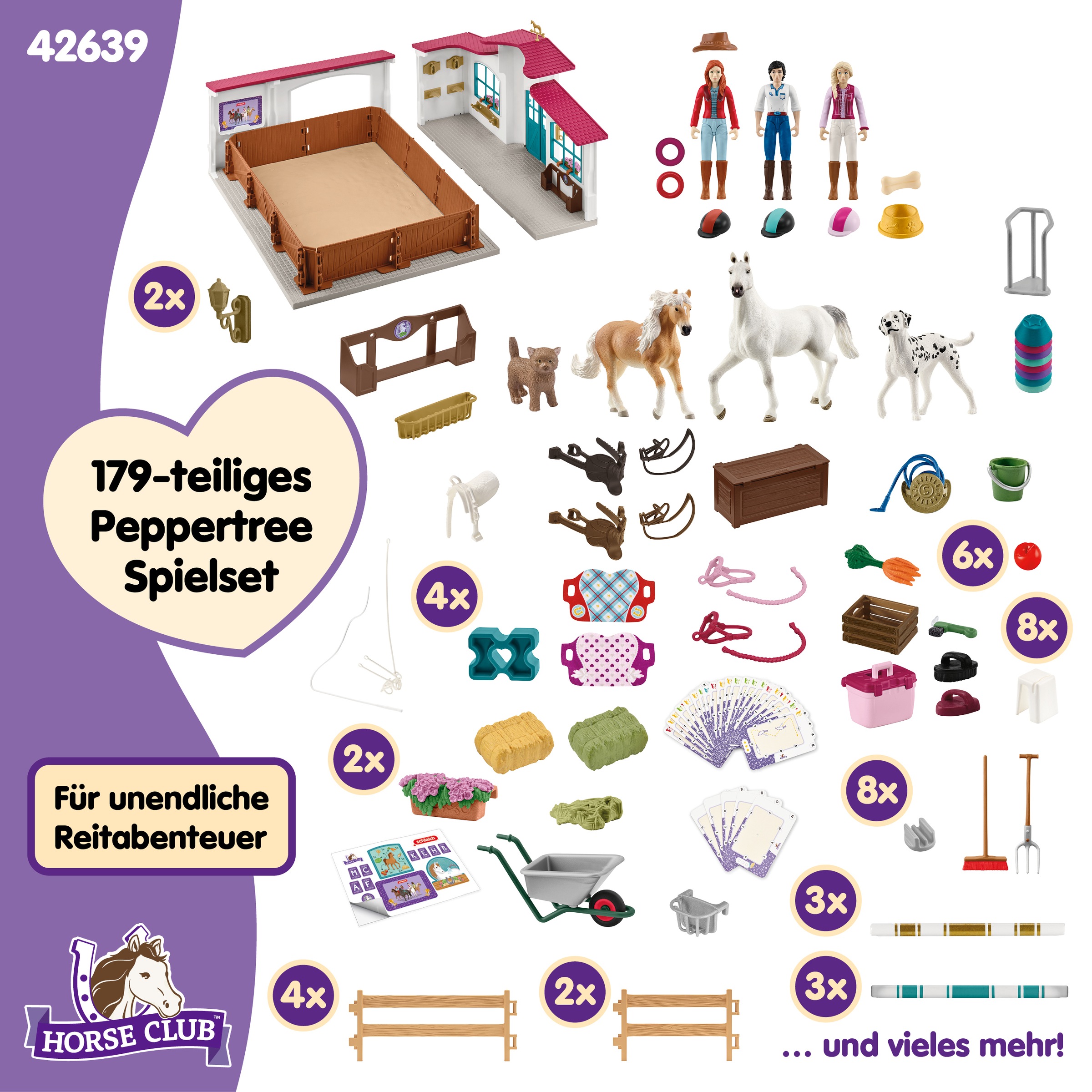 Schleich® Spielfigur »HORSE CLUB, Reithalle Peppertree (42639)«