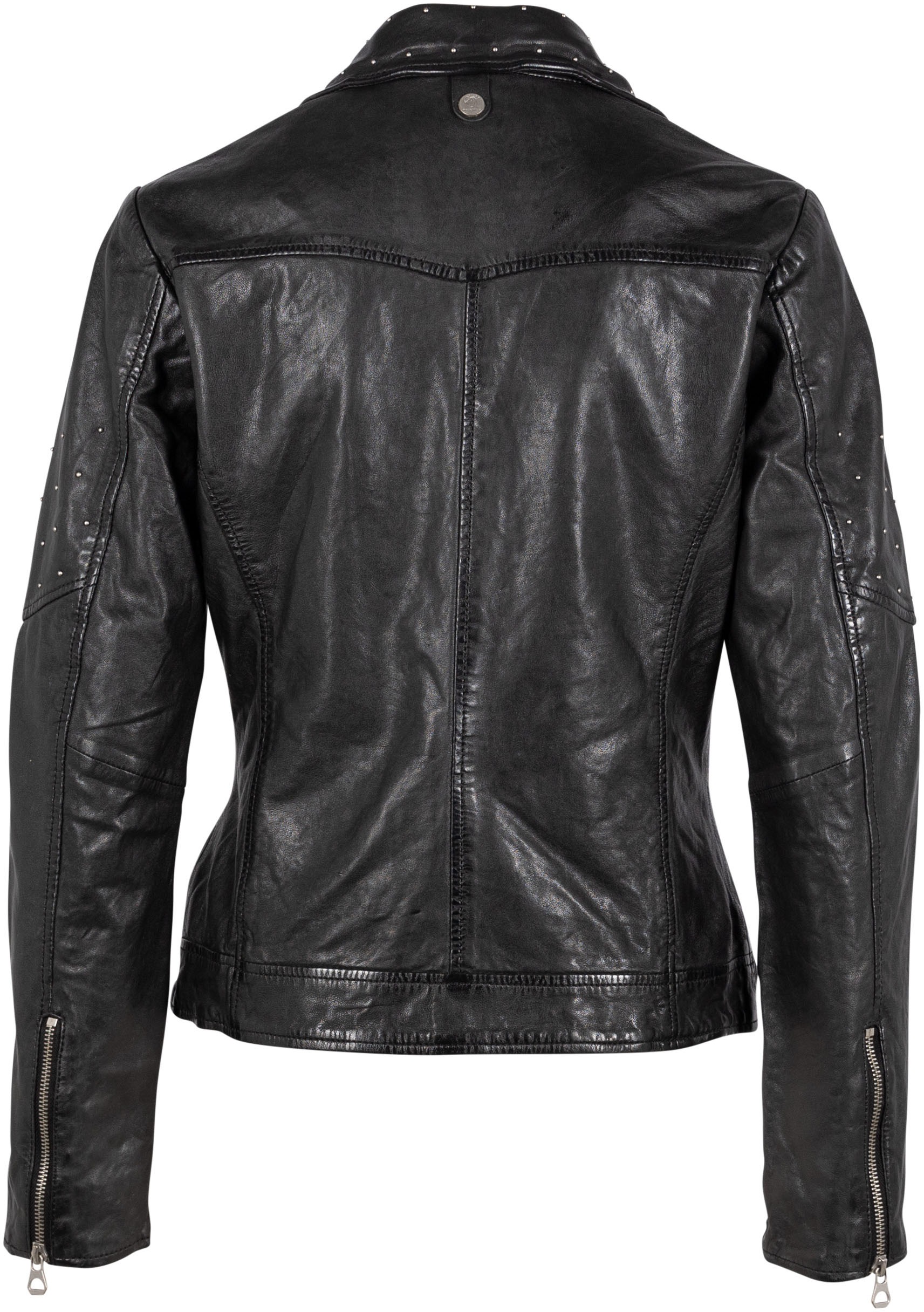 Mauritius Lederjacke "GWShanila" mit Reißverschluss, Ziernieten günstig online kaufen