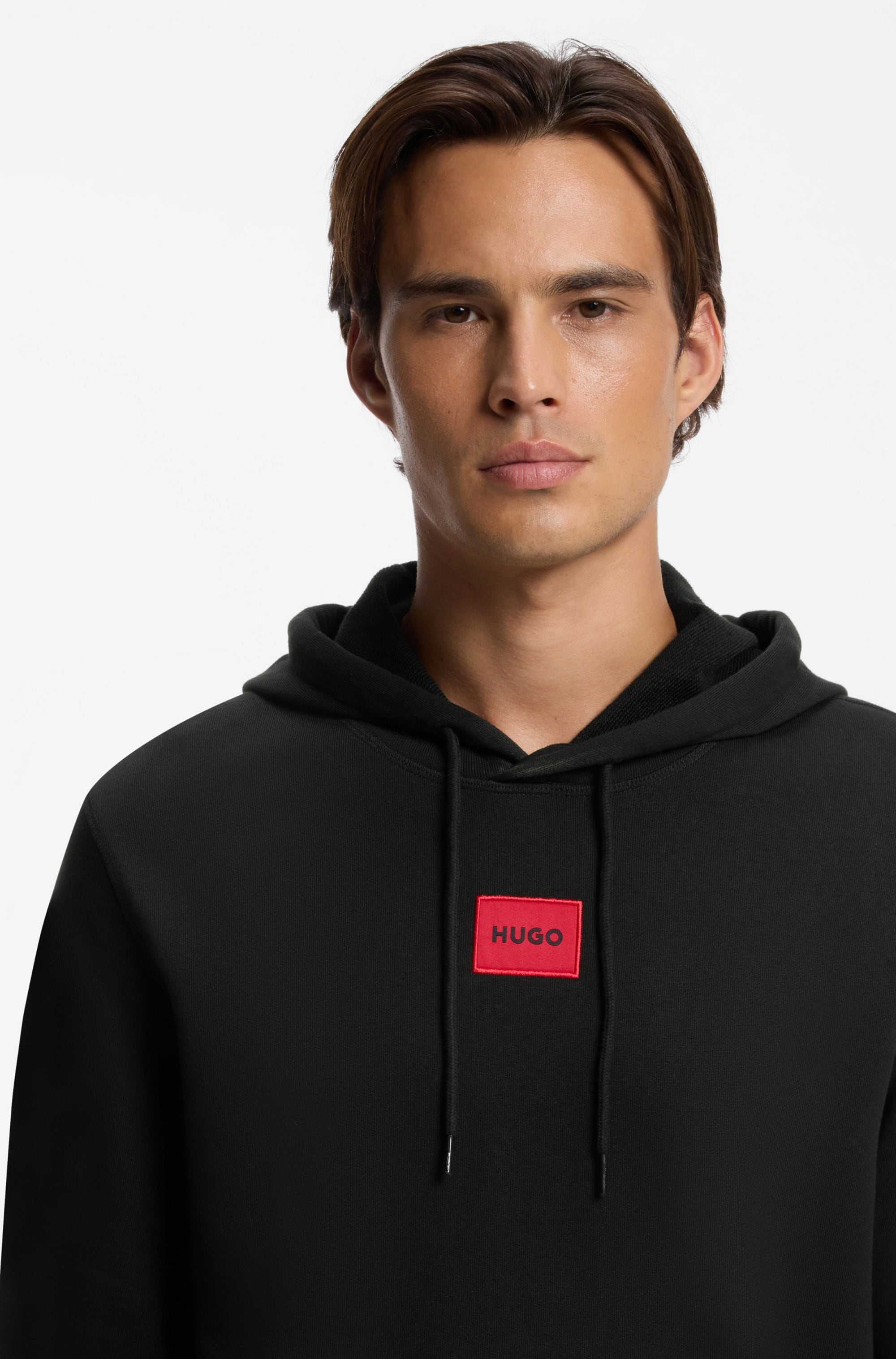 HUGO Kapuzensweatshirt »Daratschi«, Kapuze mit Kordelzug, Regular Fit Kängurutasche, HUGO Weblabel
