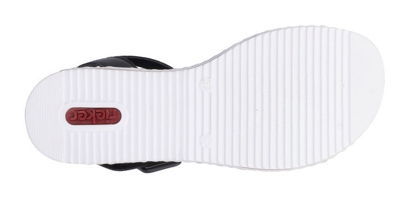 Thumbnail - Rieker Riemchensandale Sommerschuh, Sandalette, Keilabsatz, mit asymmetrischem Riemchen