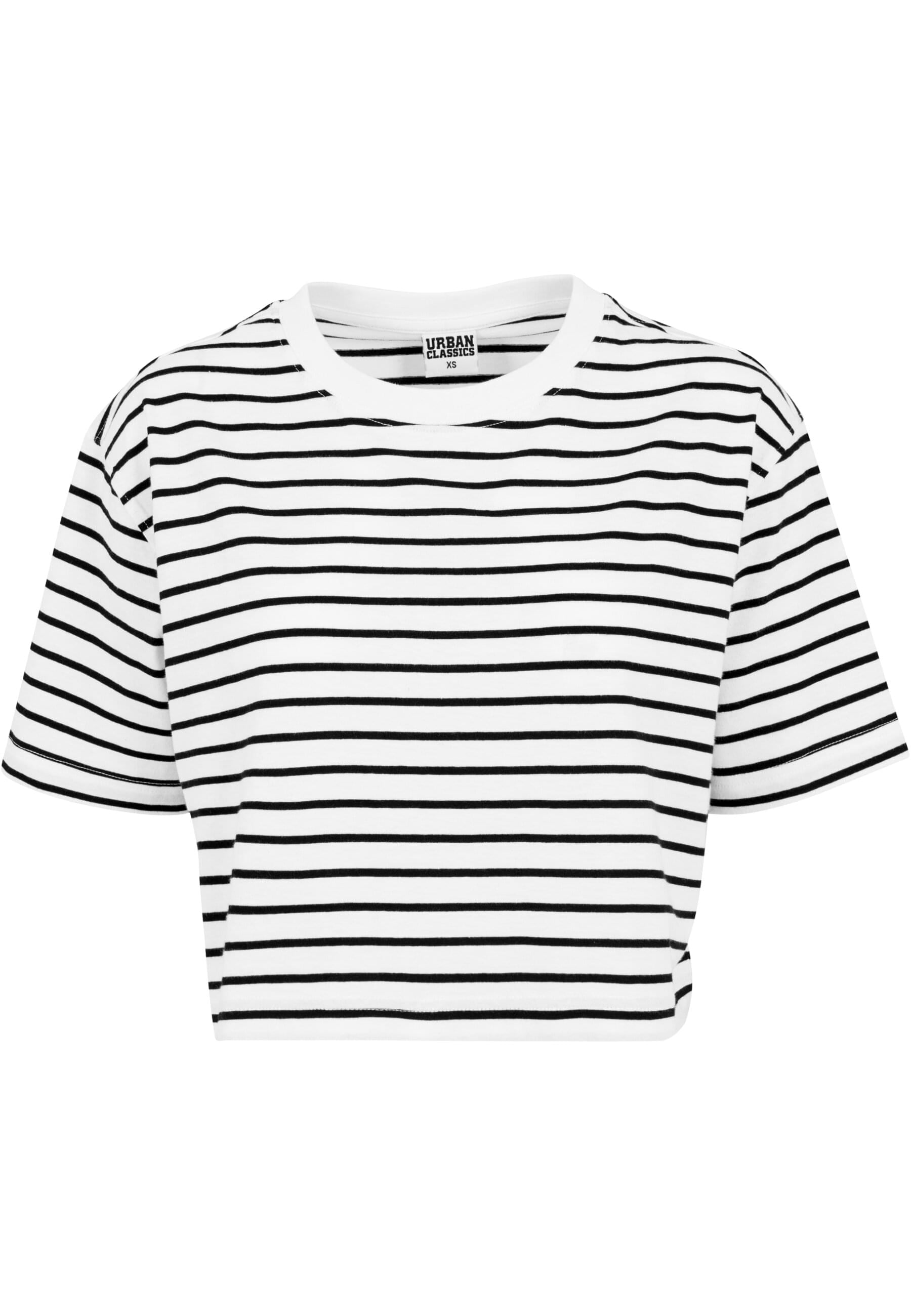 URBAN CLASSICS Kurzarmshirt "Urban Classics Damen Ladies Short Striped Over günstig online kaufen