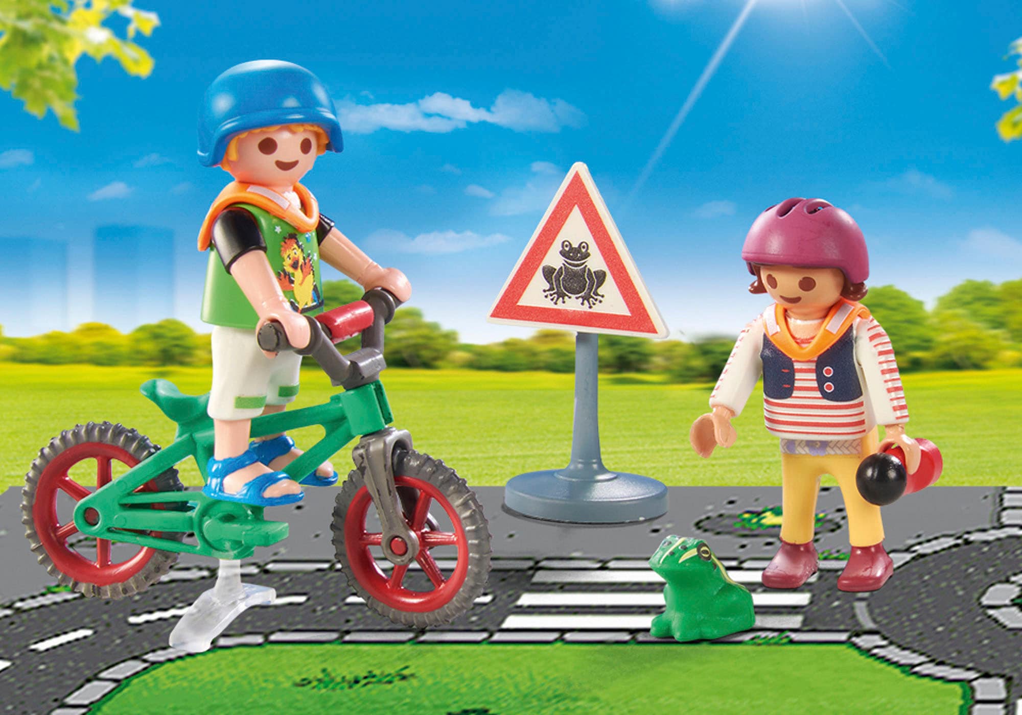 Playmobil® Konstruktions-Spielset »Fahrradparcours (71332), My City Life«, (34 St.), Made in Europe