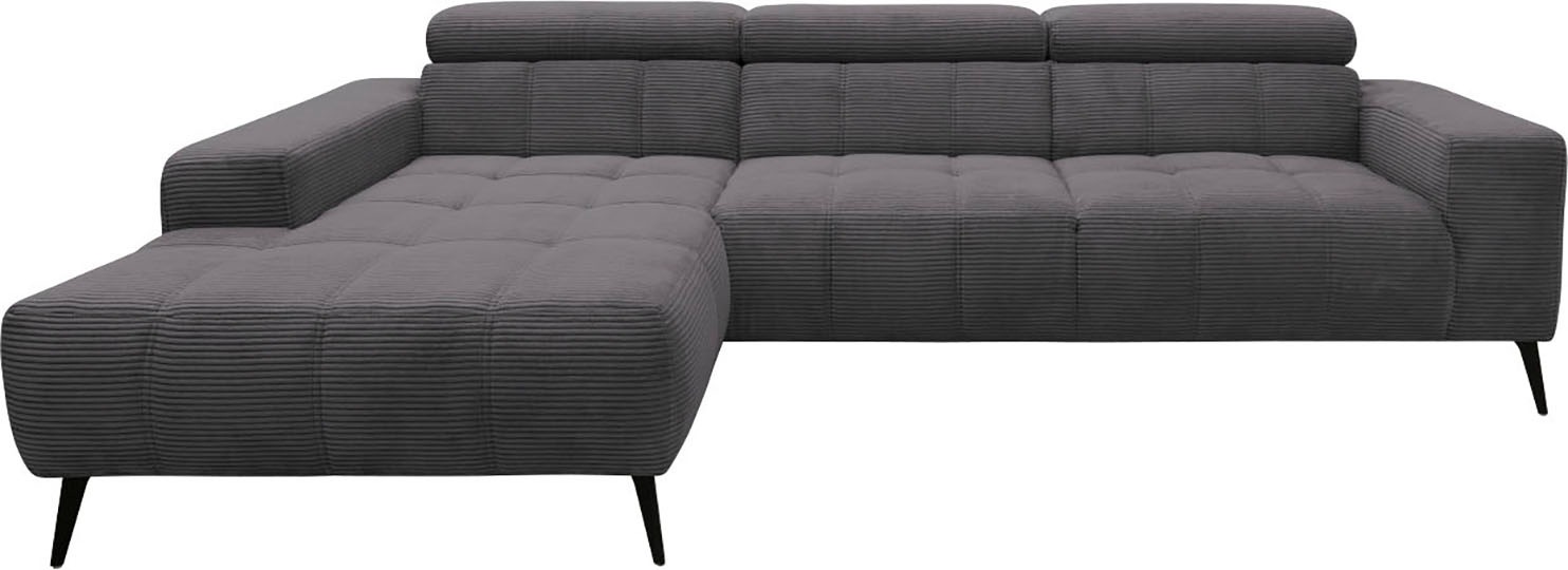 DOMO collection Ecksofa "Trento L-Form, mit Kufenfuß oder Einzelfuß" wahlwe günstig online kaufen