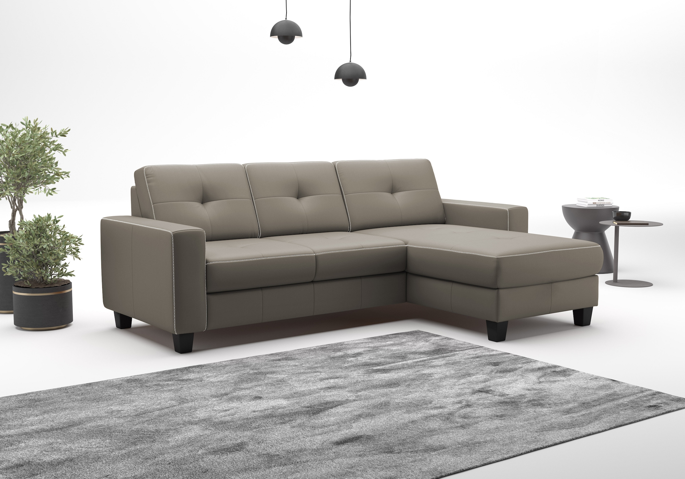 OTTO home Ecksofa "Varese" wahlweise mit Schlaffunktion und Bettkasten