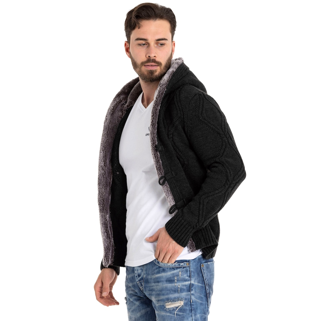 Cipo & Baxx Kapuzenstrickjacke