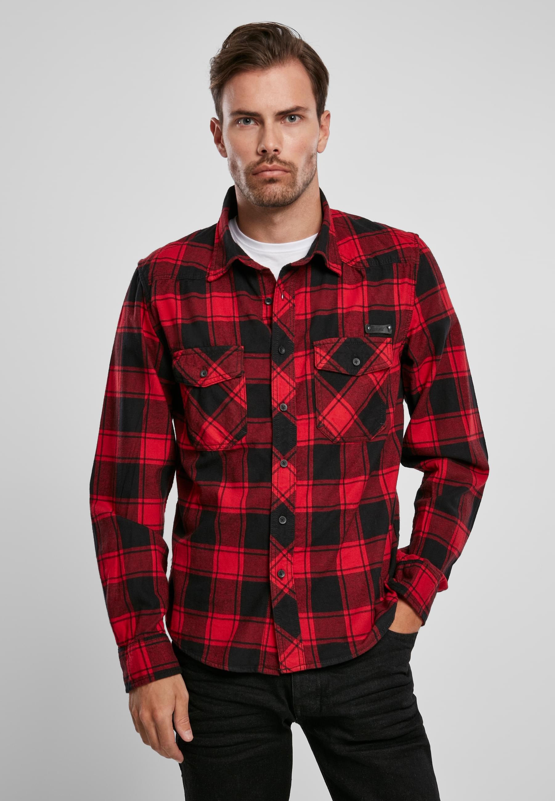 Brandit Langarmhemd »Brandit Herren Checked Shirt«, (1 tlg.)