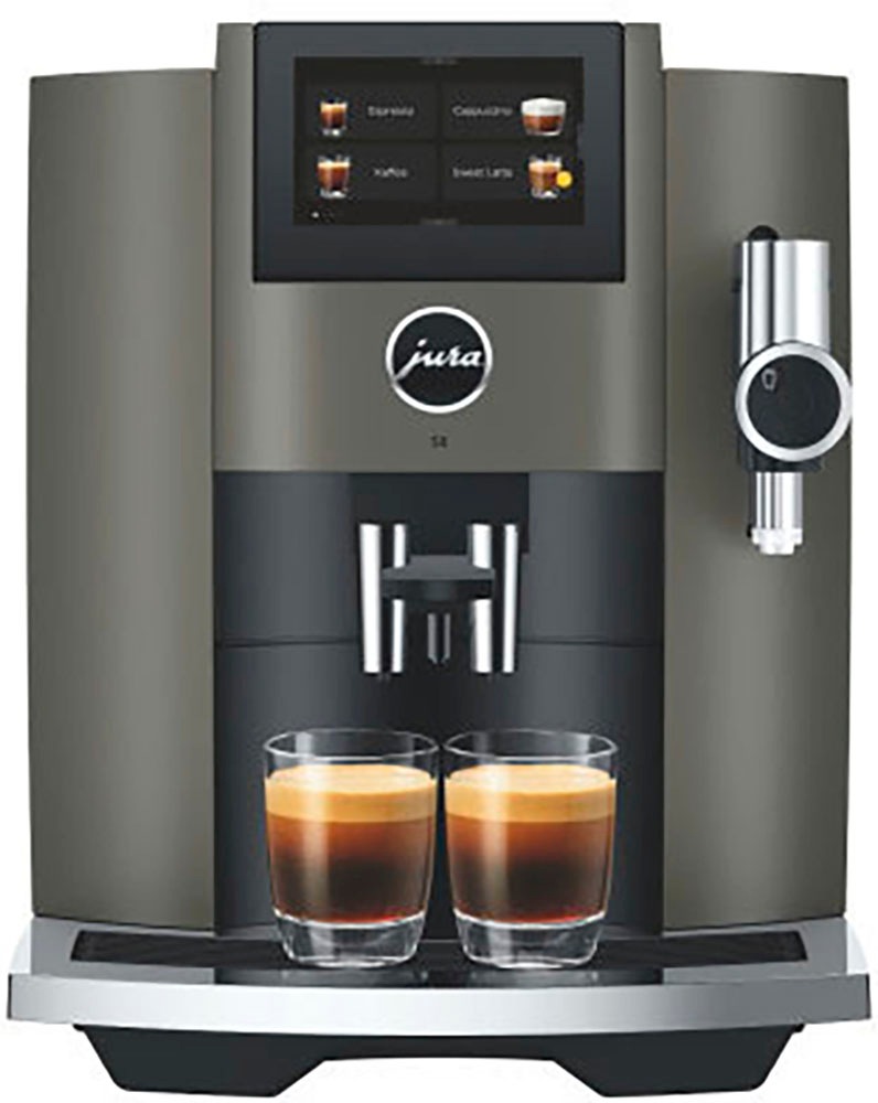 JURA Kaffeevollautomat "15480 S8 (EB), Dark Inox" 27 Spezialitäten, Touch, Sweet Foam & Sirupaufsatz