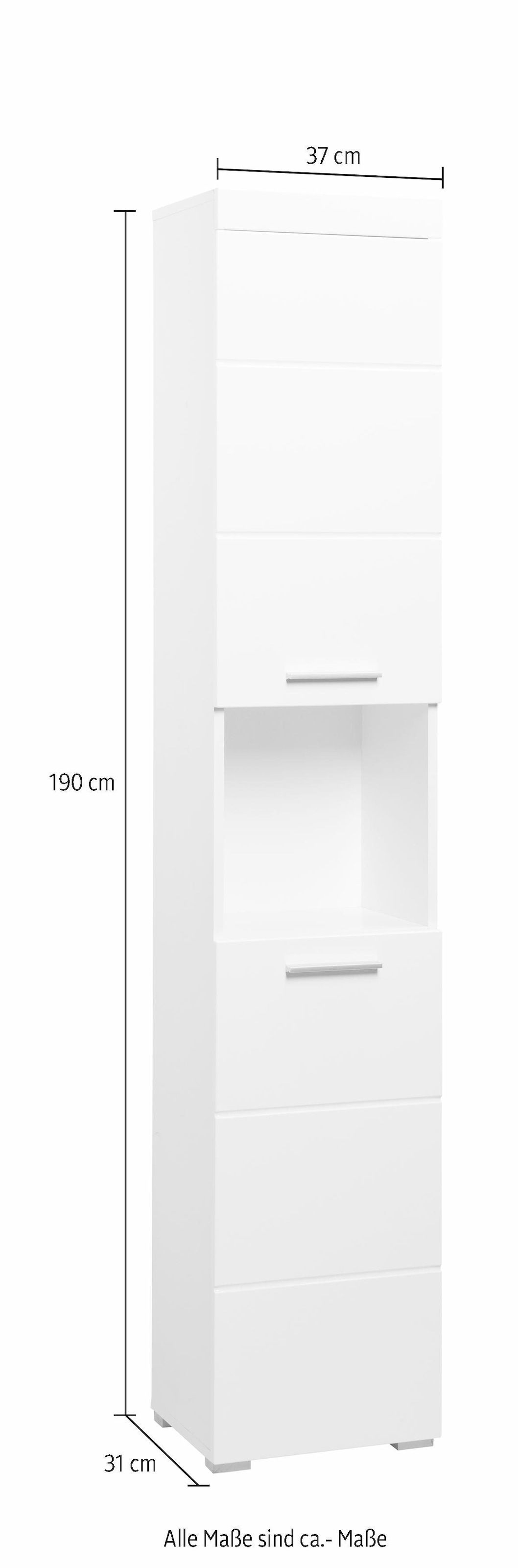 INOSIGN Hochschrank »Avena«, Höhe 190 1 Türen Fach BAUR cm, Badezimmerschrank mit 2 und offenen 