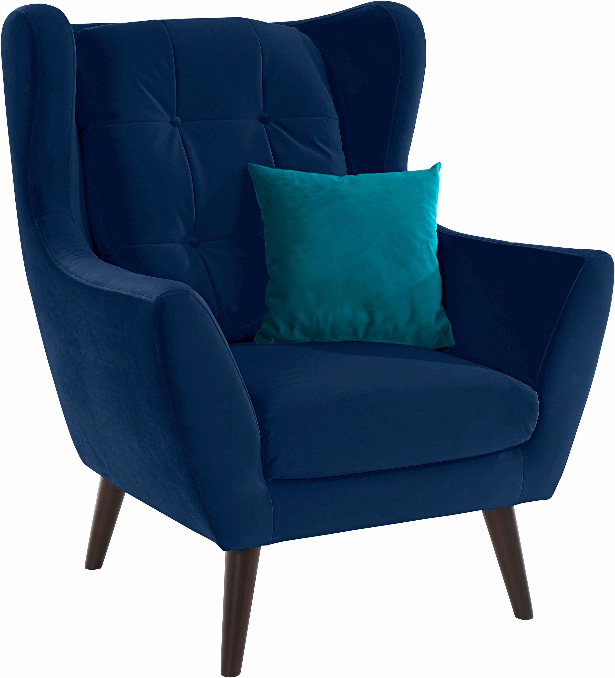 Home affaire Ohrensessel "Hemmink, Sessel, Loungesessel" mit Knopfheftung günstig online kaufen