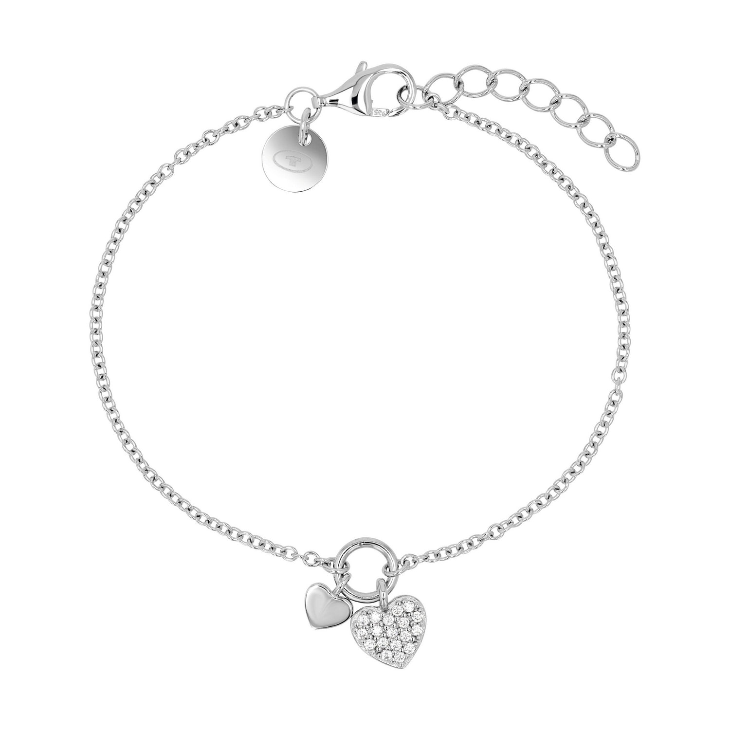 TOM TAILOR Silberarmband »Herzen« mit Zirkonia (synth.)